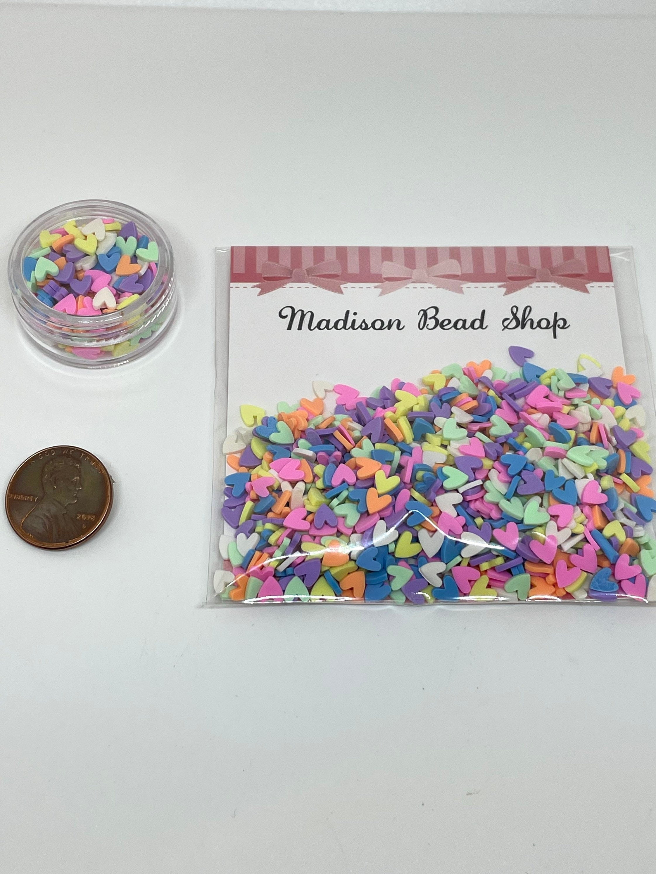 Bright Heart Fake Sprinkles Mix for Resin, Nail Art, Jewelry Making, Faux Sprinkles, Heart Shaped Confetti