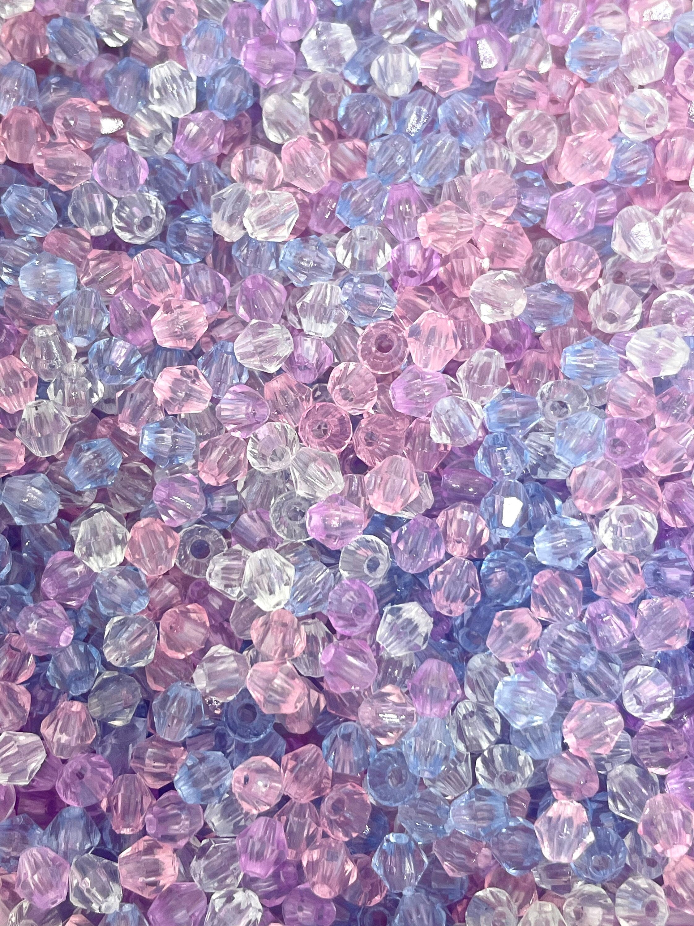 Tiny Faceted Pastel Beads for Bracelet, Earrings, Jewelry Making, Kawaii Lolita Beads, Fairy Kei Jewelry