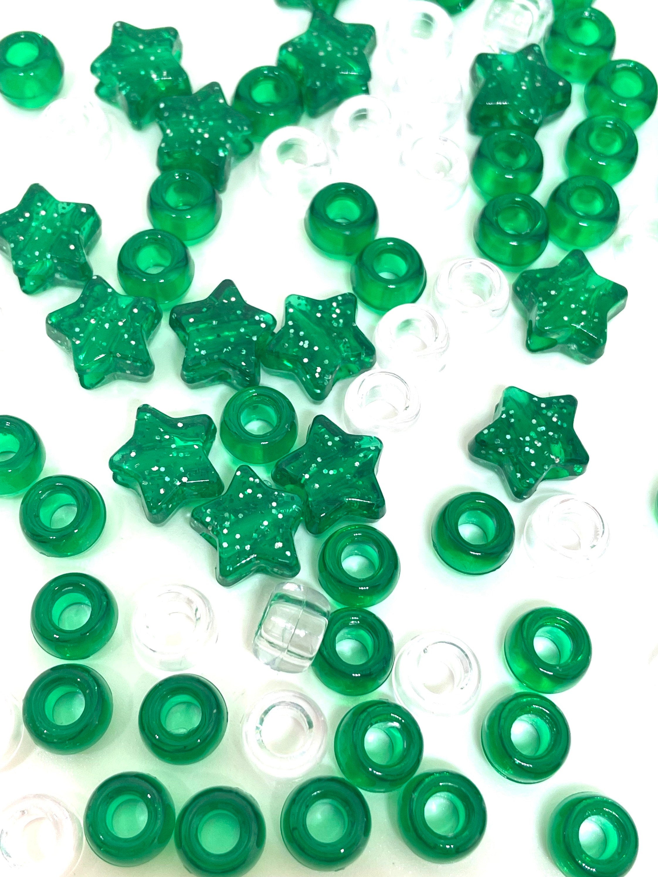 St Patricks Day Bead Assortment, Green Bead Set for St Patrick's Day Jewelry, Green Jewelry, Green and White Bead Variety
