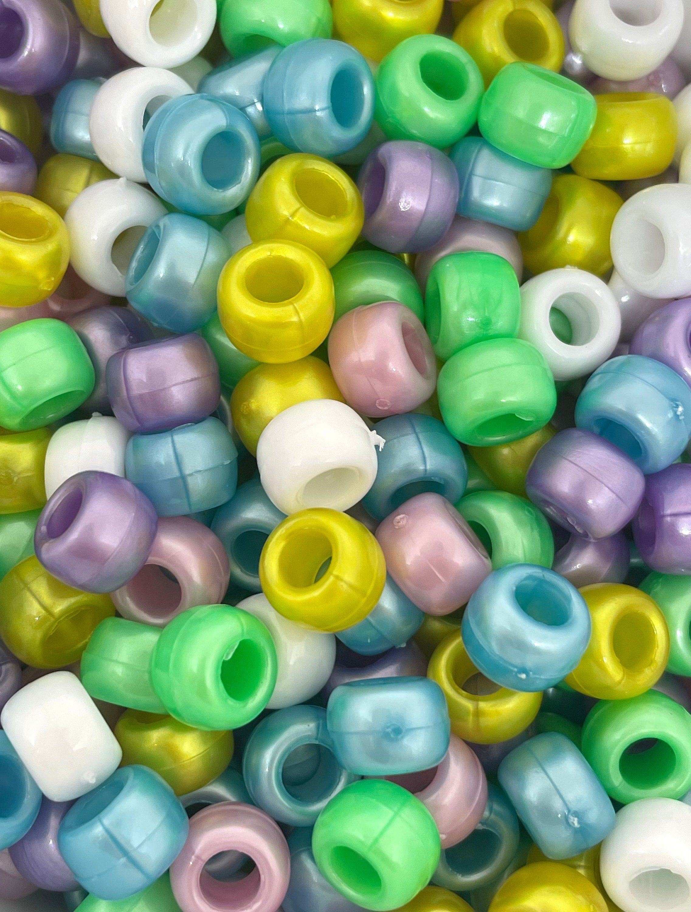 Pastel Easter Beads for Kandi Bracelet, Pony Beads, Barrel Beads for Jewelry Making, Easter Jewelry, Easter Basket, Bulk Beads