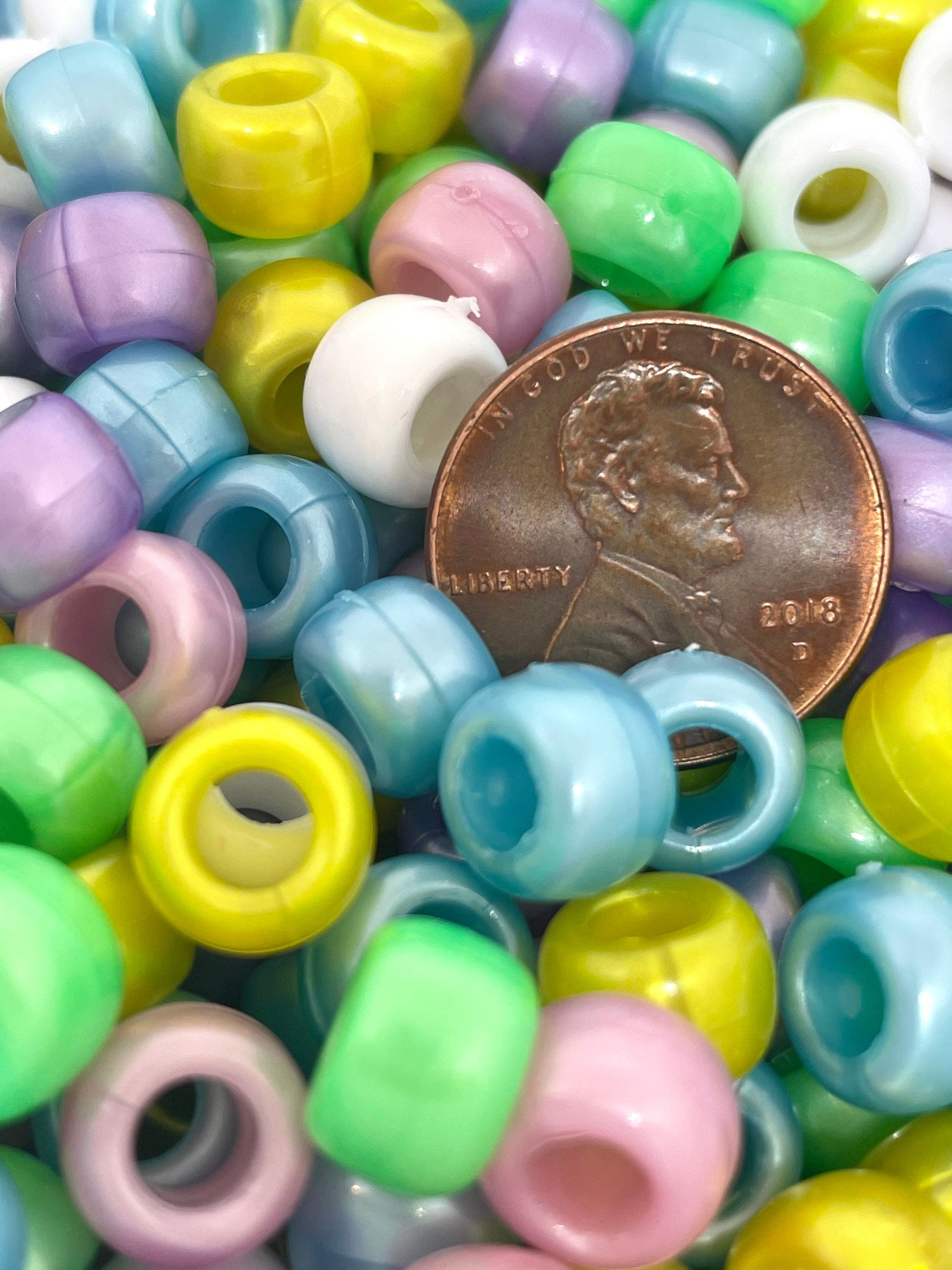 Pastel Easter Beads for Kandi Bracelet, Pony Beads, Barrel Beads for Jewelry Making, Easter Jewelry, Easter Basket, Bulk Beads