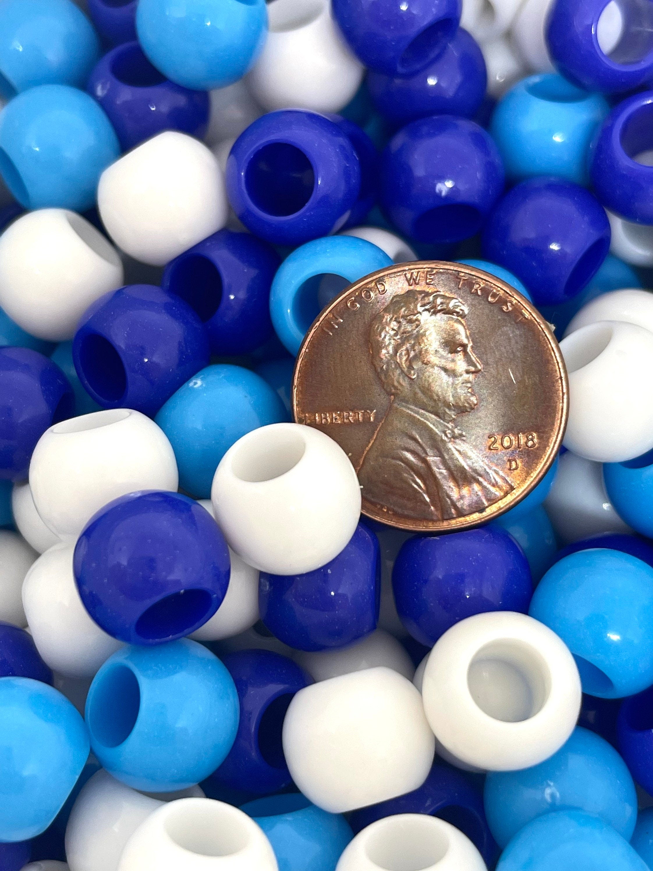 Ocean Blue Bead Assortment for Bracelet, Hair Beads, Necklace, Braid Beads, Dred Beads, Blue Themed Beads for Party