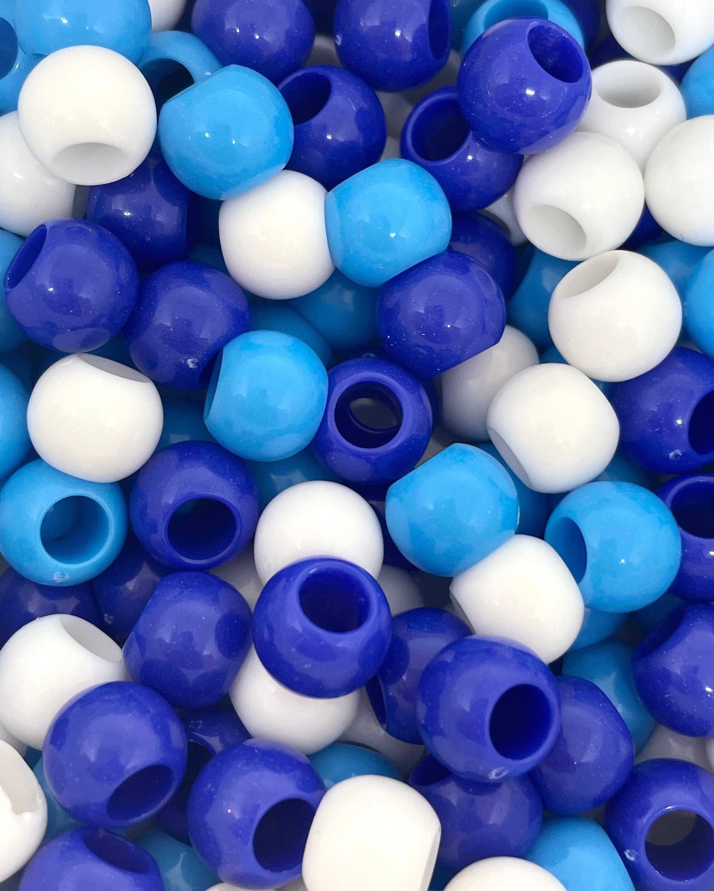 Ocean Blue Bead Assortment for Bracelet, Hair Beads, Necklace, Braid Beads, Dred Beads, Blue Themed Beads for Party