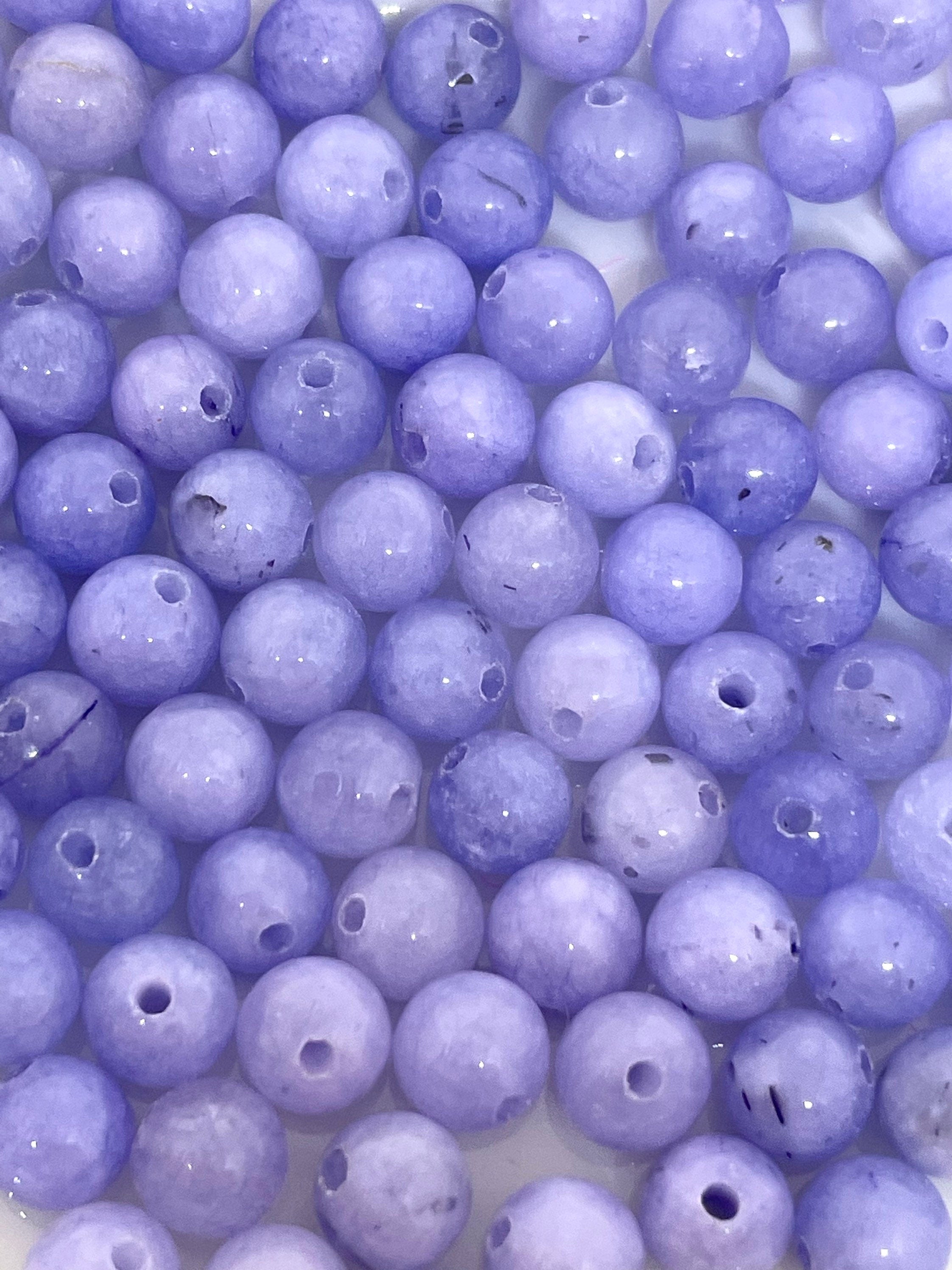 6mm Lavender Jade Beads