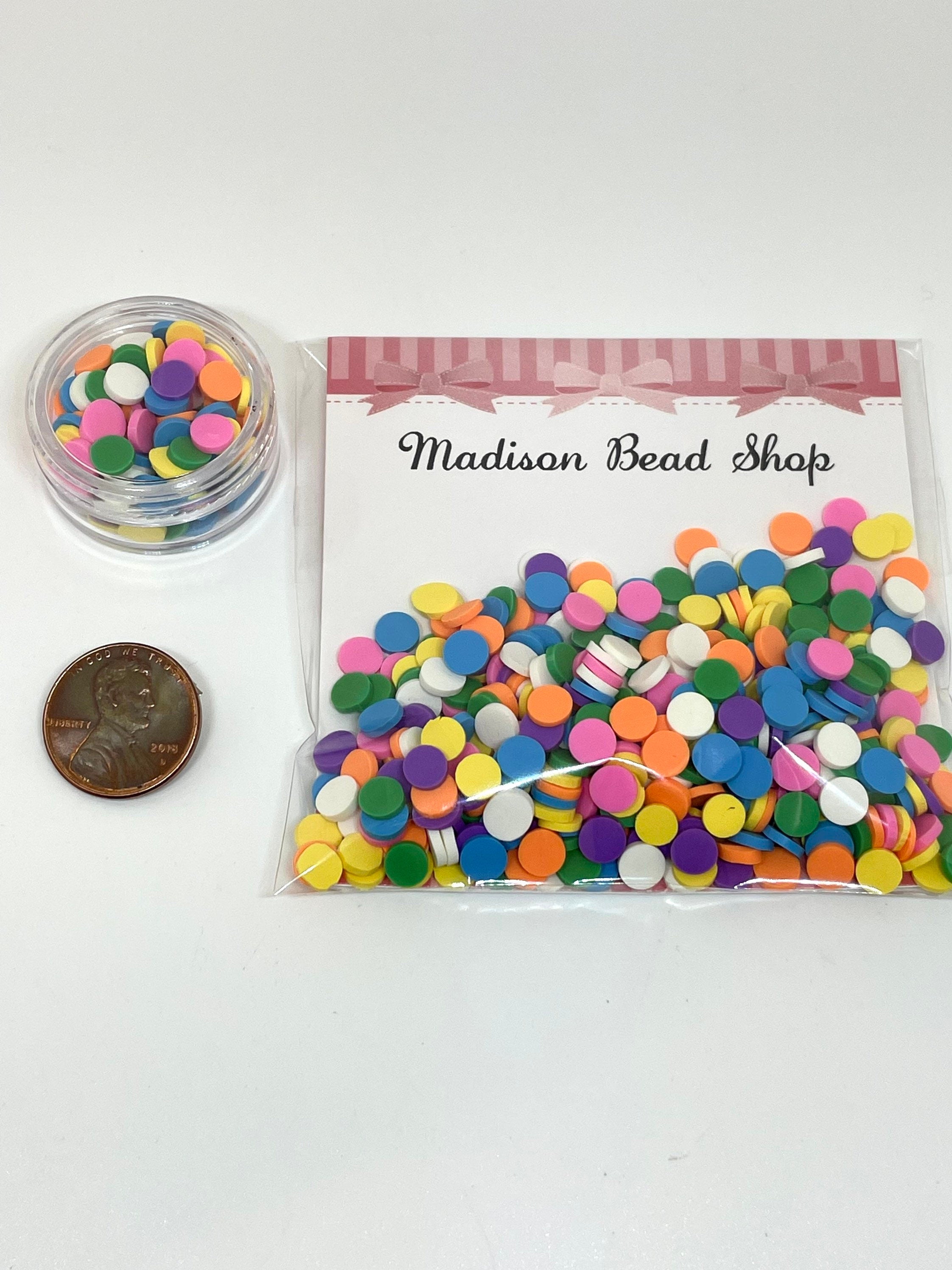 Pastel Fake Candy Quins, Fake Sprinkles for Slime, Round Sprinkles for Resin, Fimo, Sculpey, Polymer Clay Sprinkles, Clay Confetti