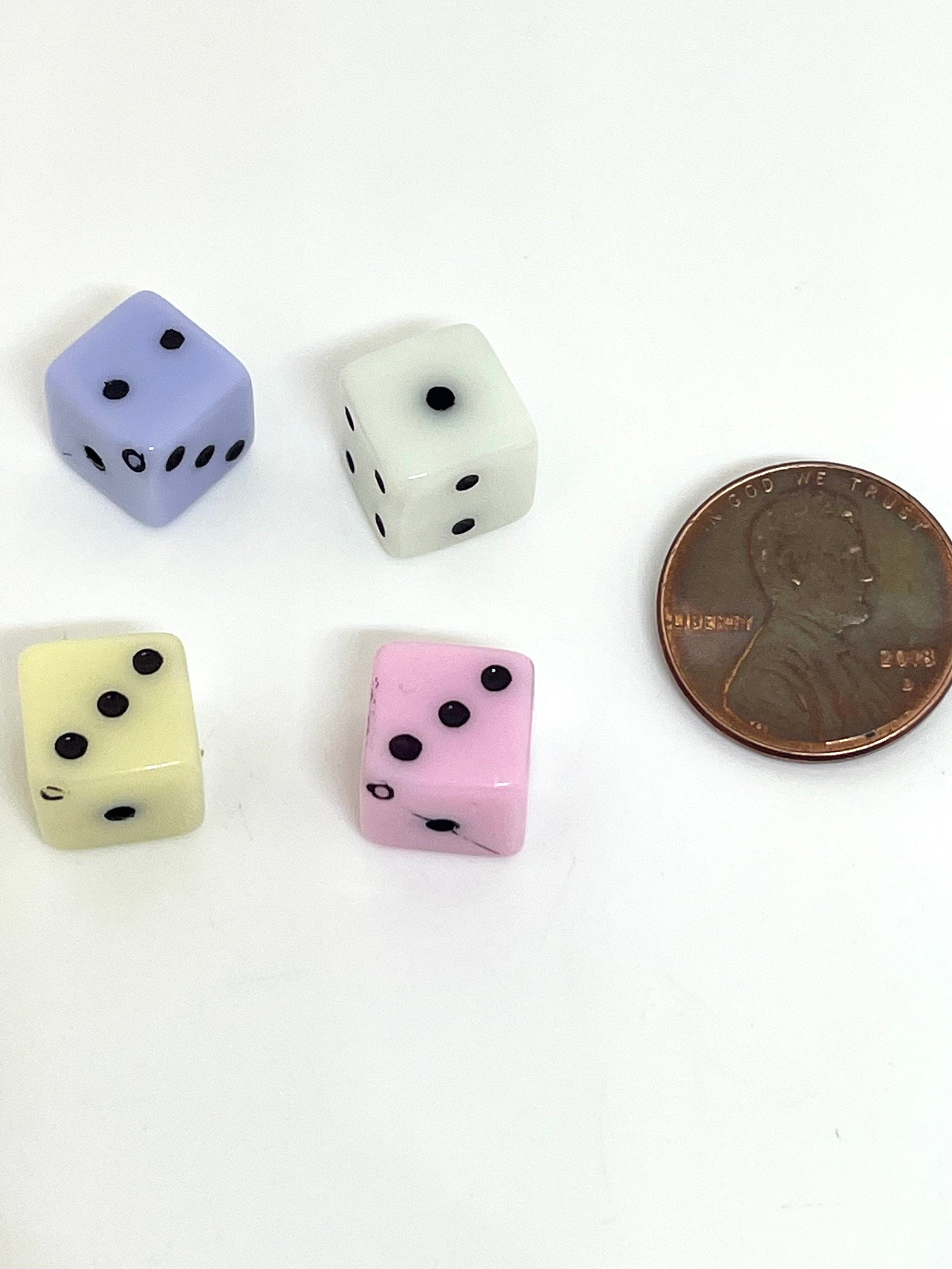 Kawaii Pastel Dice Beads for Jewelry Making, Kawaii Jewelry, Pastel Beads, Square Beads