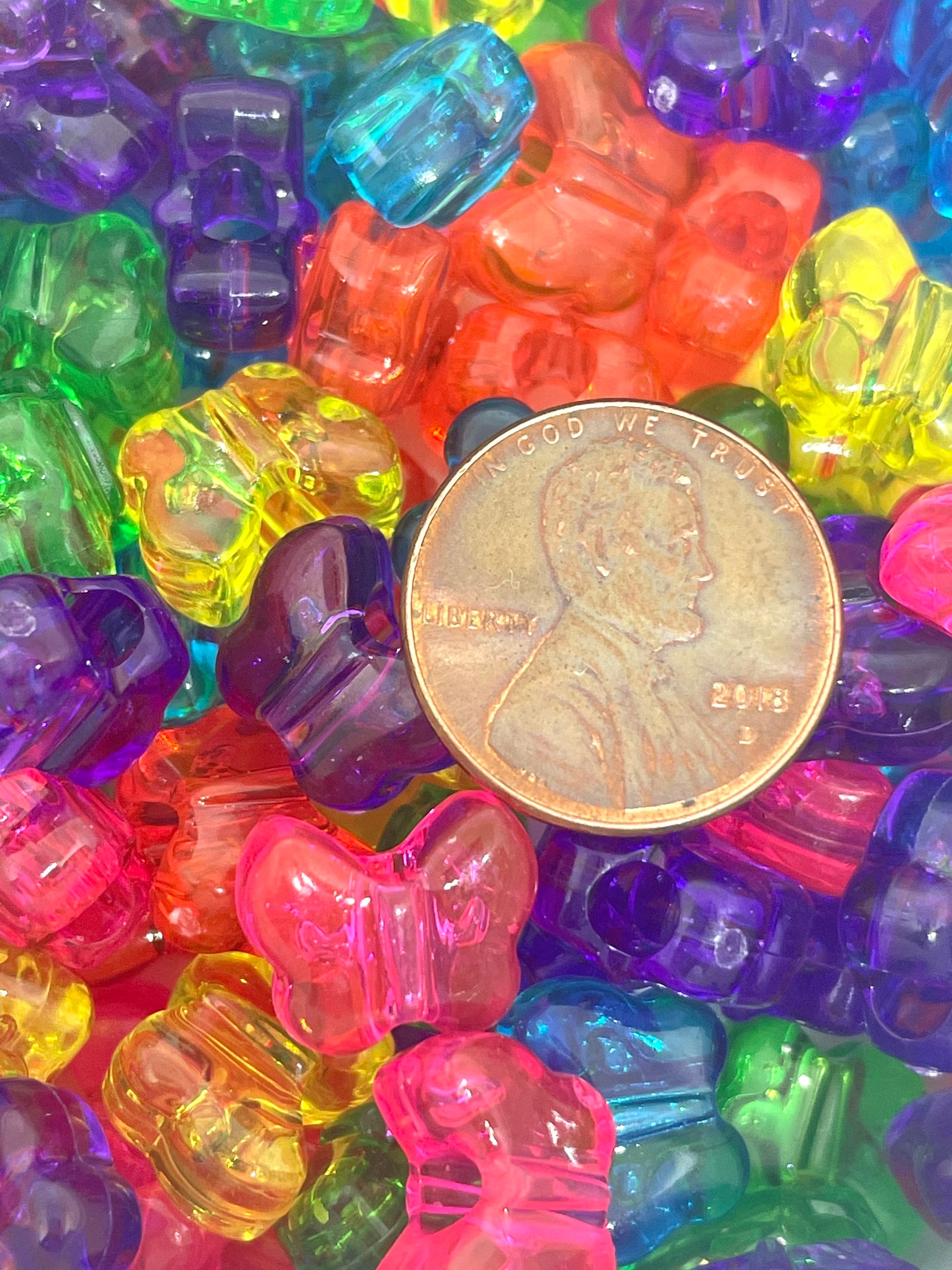 Translucent Butterfly Beads for Bracelet, Necklace, Jewelry Making, Insect Charms, Pendant, Animal Beads, Easter Basket, Stocking Stuffer