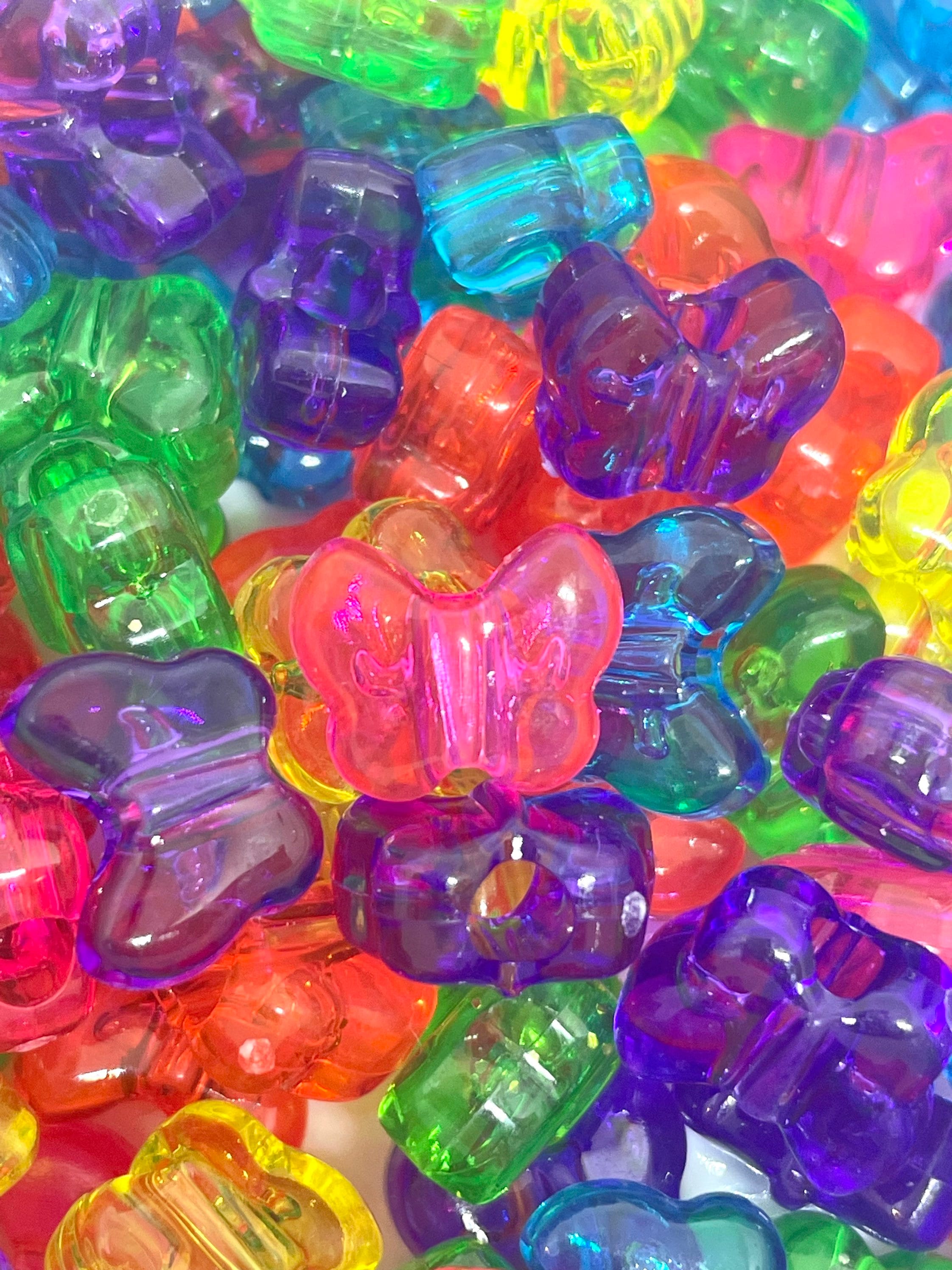 Translucent Butterfly Beads for Bracelet, Necklace, Jewelry Making, Insect Charms, Pendant, Animal Beads, Easter Basket, Stocking Stuffer
