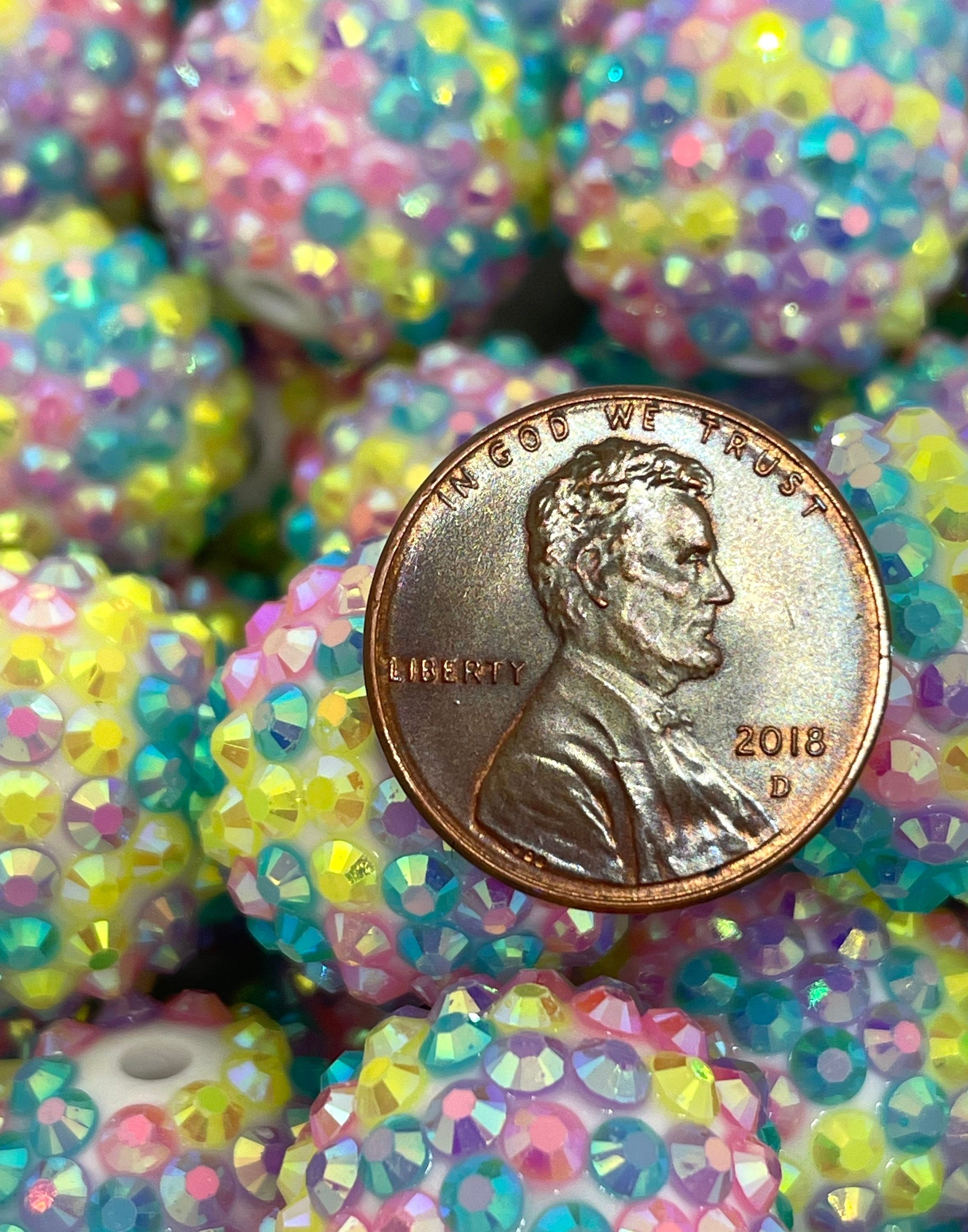 Chunky Pastel Easter Rhinestone Beads, Giant Konpeito Beads for Jewelry Making, Garland, Pastel Beads, Large Beads