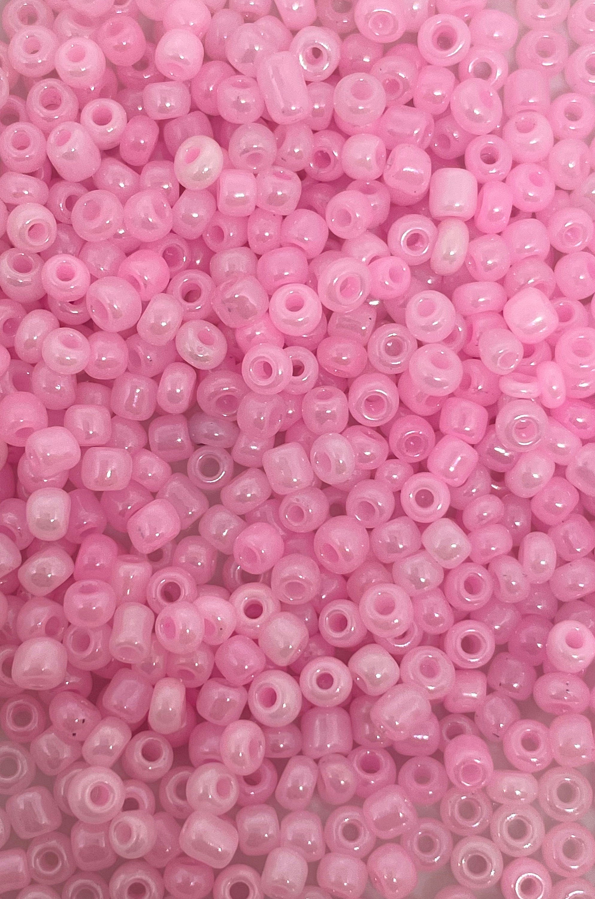Tiny Baby Pink Seed Beads, 3mm Glass Czech Beads for Jewelry Making, Beaded Necklace, Dainty Jewelry