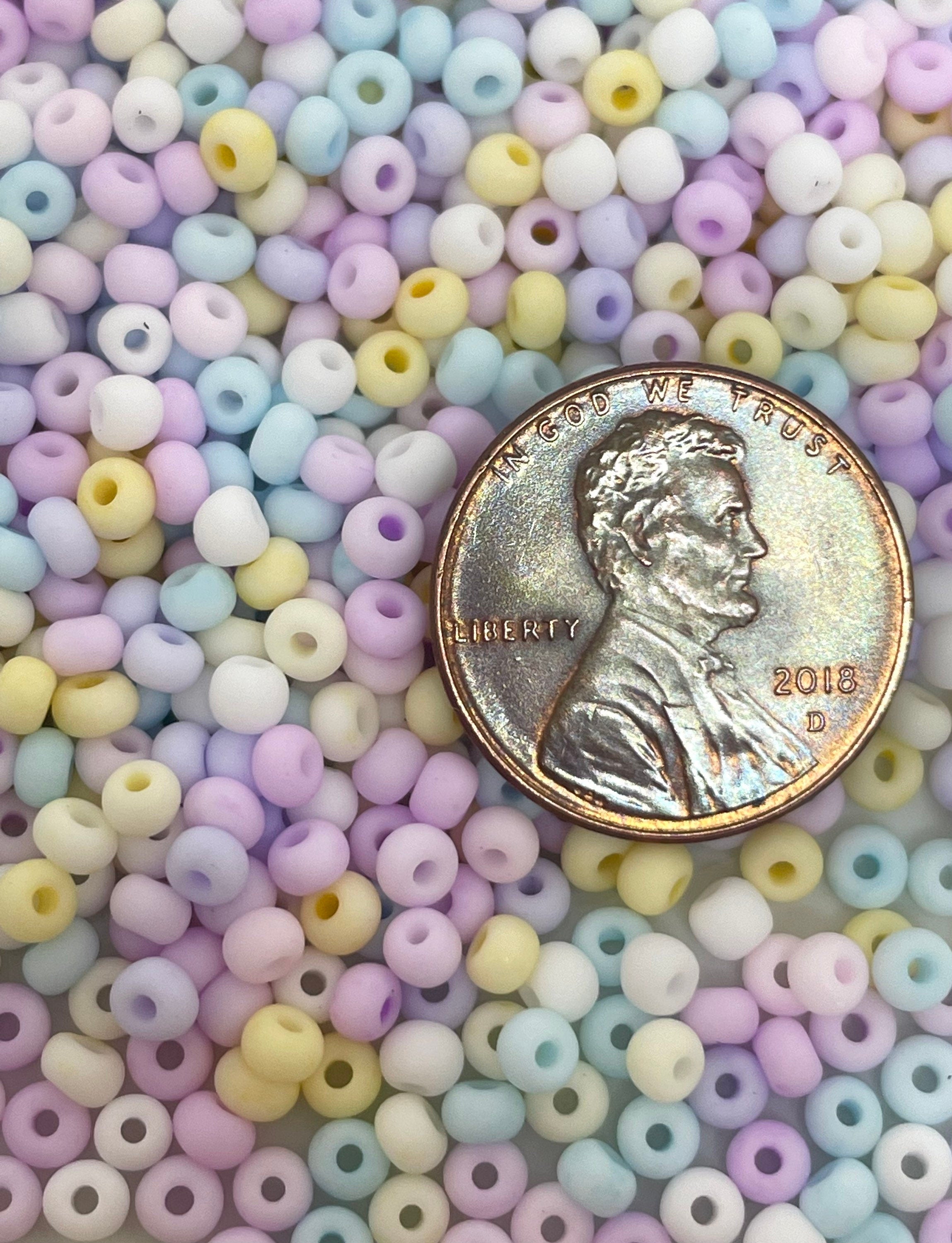 Tiny Pastel Ice Cream Seed Bead Mix, Dainty Beads for Necklace, Matte Beads for Jewelry Making, Tiny Beads for Delicate Necklace