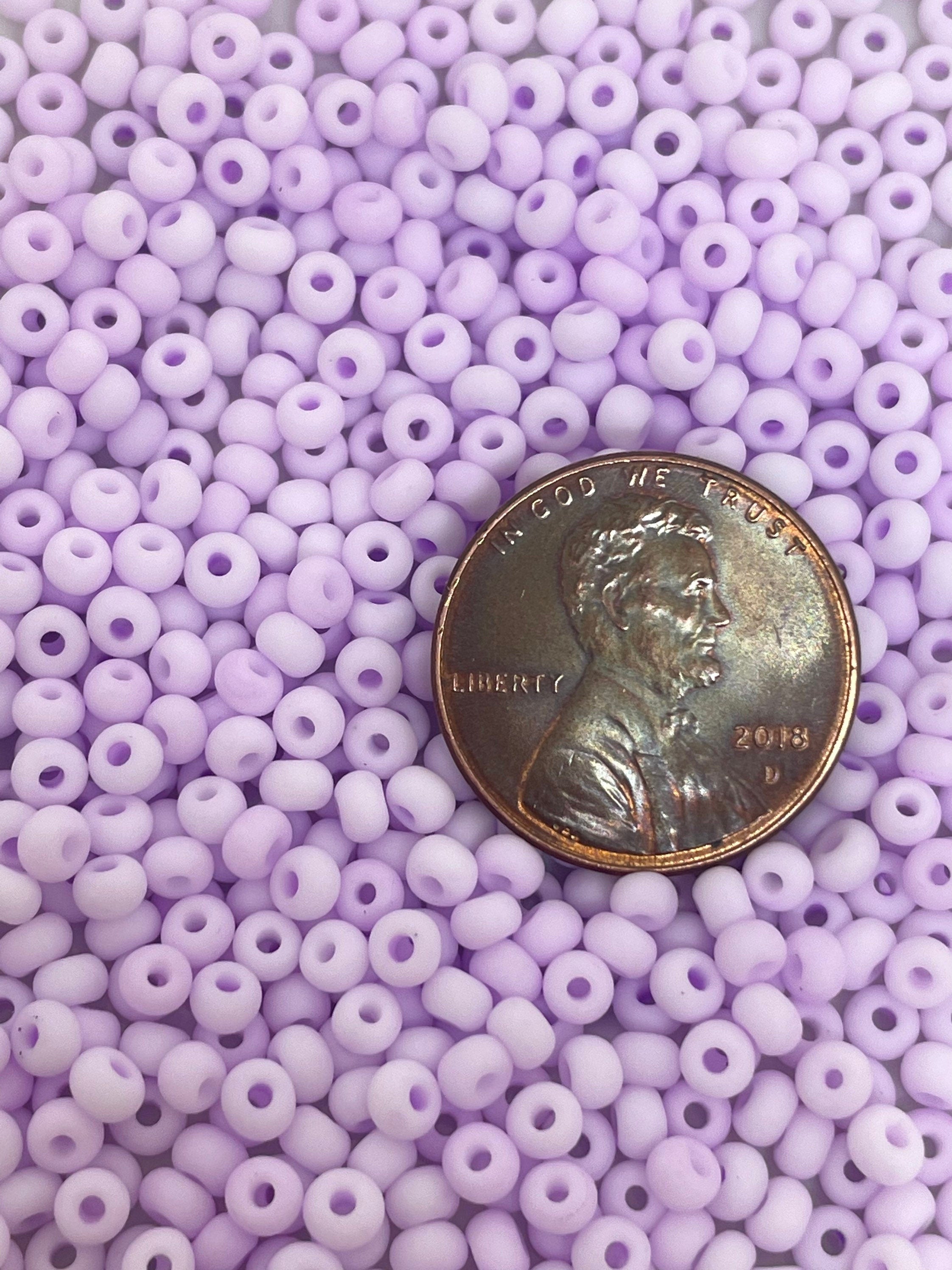 Tiny Pastel Matte Purple Seed Beads, Purple Lavender Ice Cream Matte Seed Beads for Jewelry Making, Czech Seed Beads made from Glass