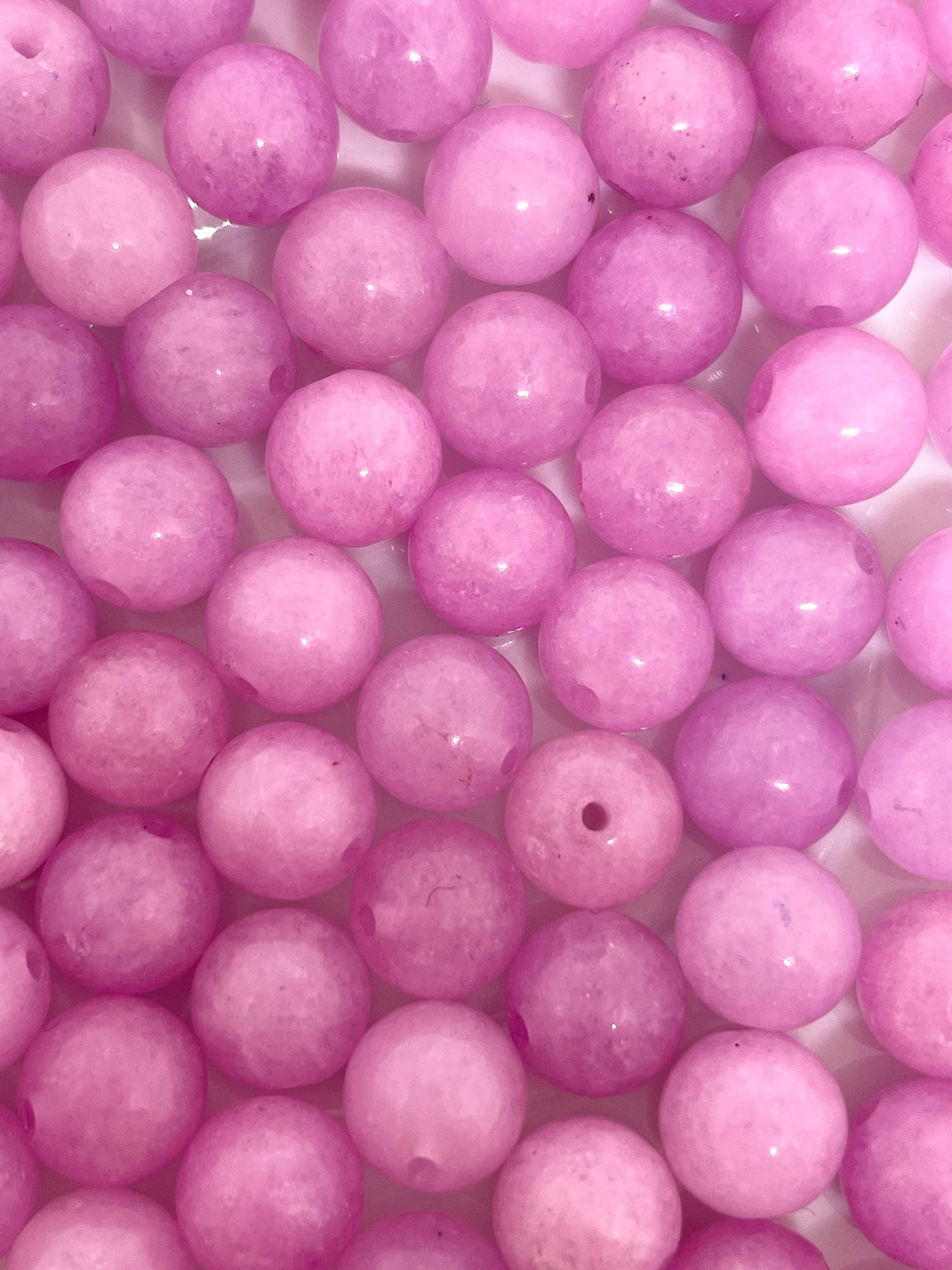 8mm Rose Jade Beads