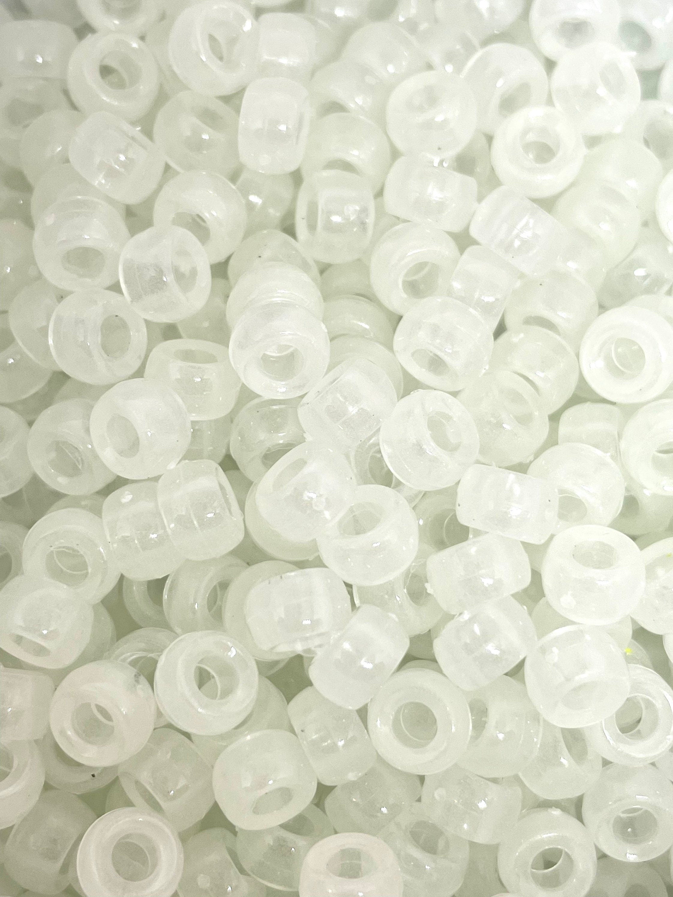 Mini Glow in the Dark Barrel Beads, Halloween Beads, Rave Beads for Bracelet, Kandi Bracelet, Halloween Jewelry, GID Beads, Night Beads