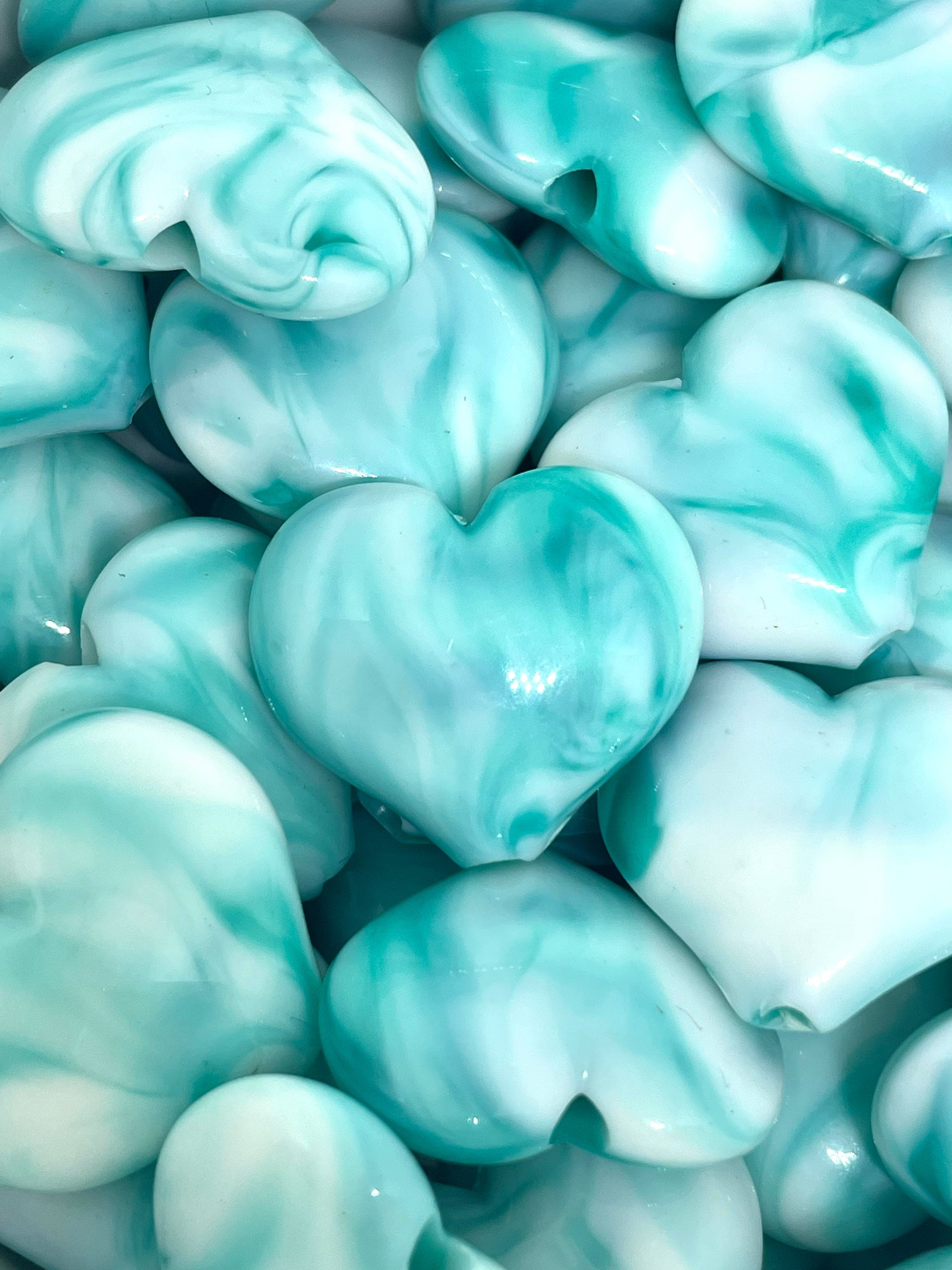 23mm Aqua Heart Pendant