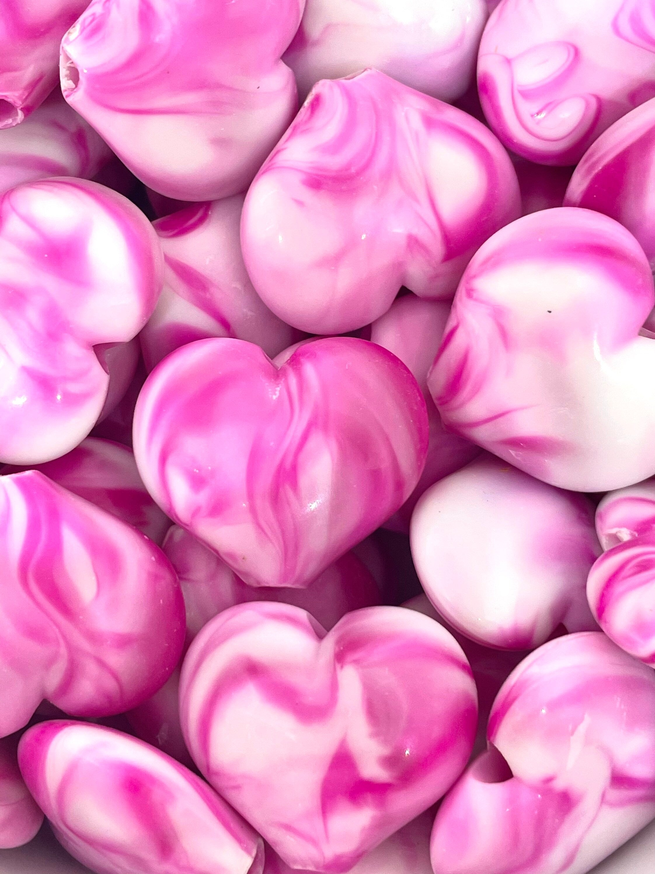23mm Pink Magenta Heart Pendant