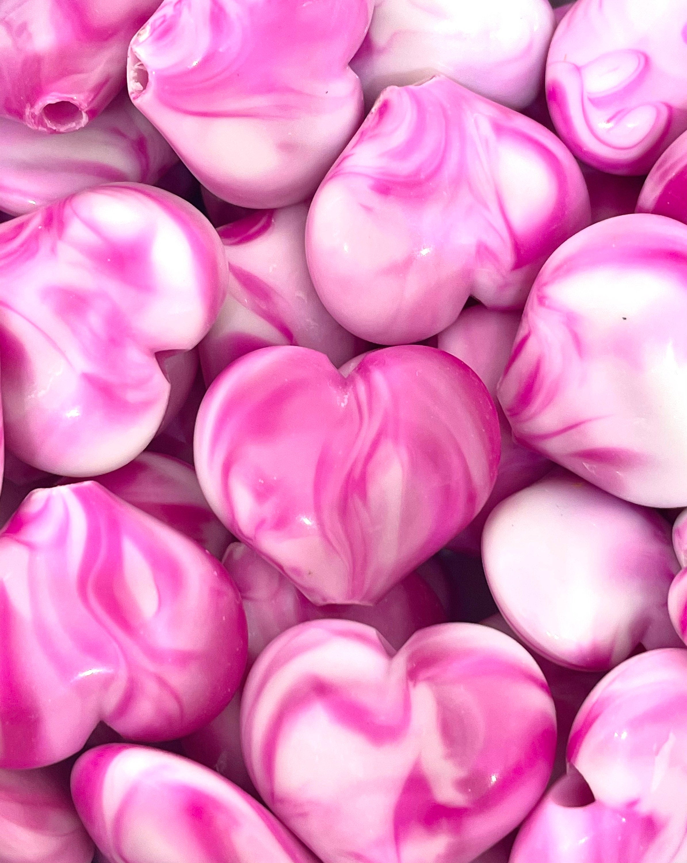 23mm Pink Magenta Heart Pendant