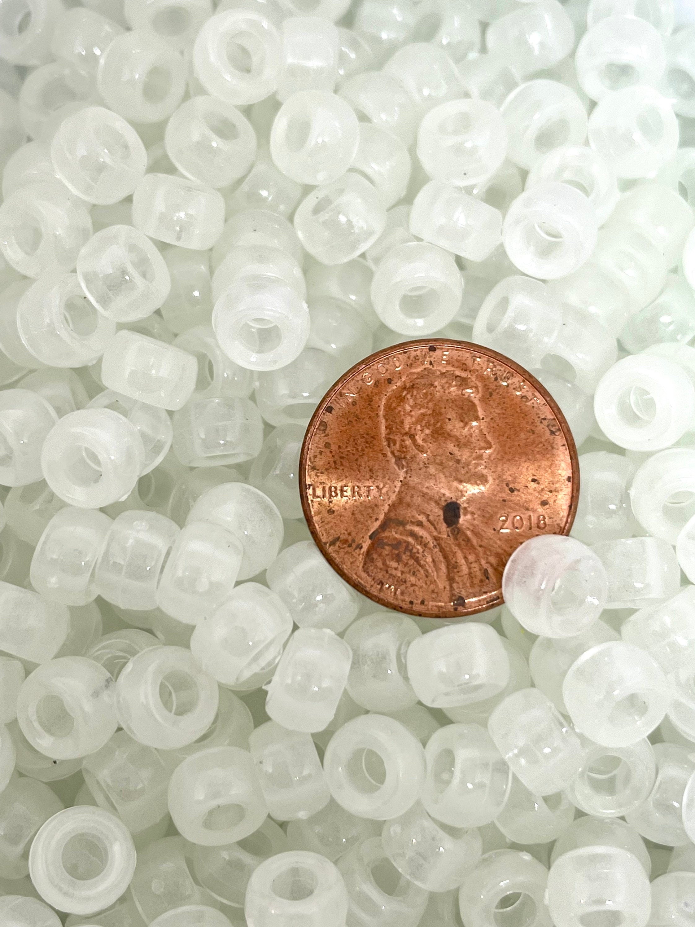 Mini Glow in the Dark Barrel Beads, Halloween Beads, Rave Beads for Bracelet, Kandi Bracelet, Halloween Jewelry, GID Beads, Night Beads