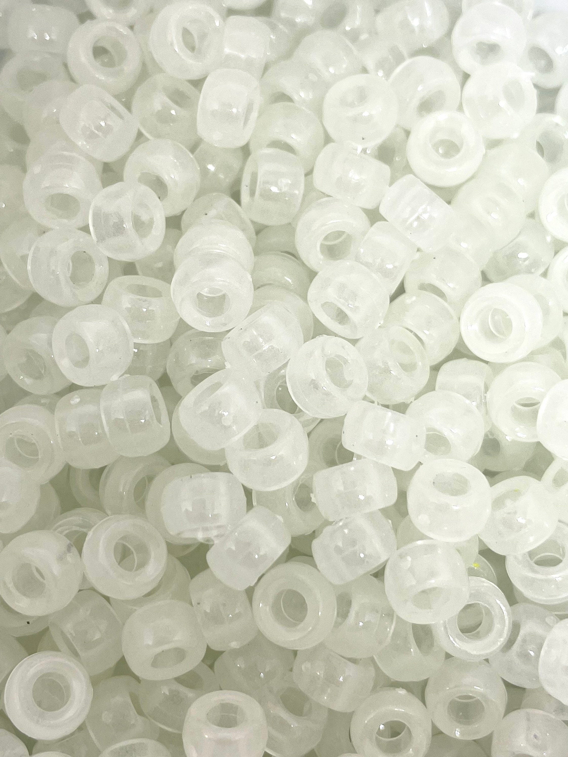 Mini Glow in the Dark Barrel Beads, Halloween Beads, Rave Beads for Bracelet, Kandi Bracelet, Halloween Jewelry, GID Beads, Night Beads