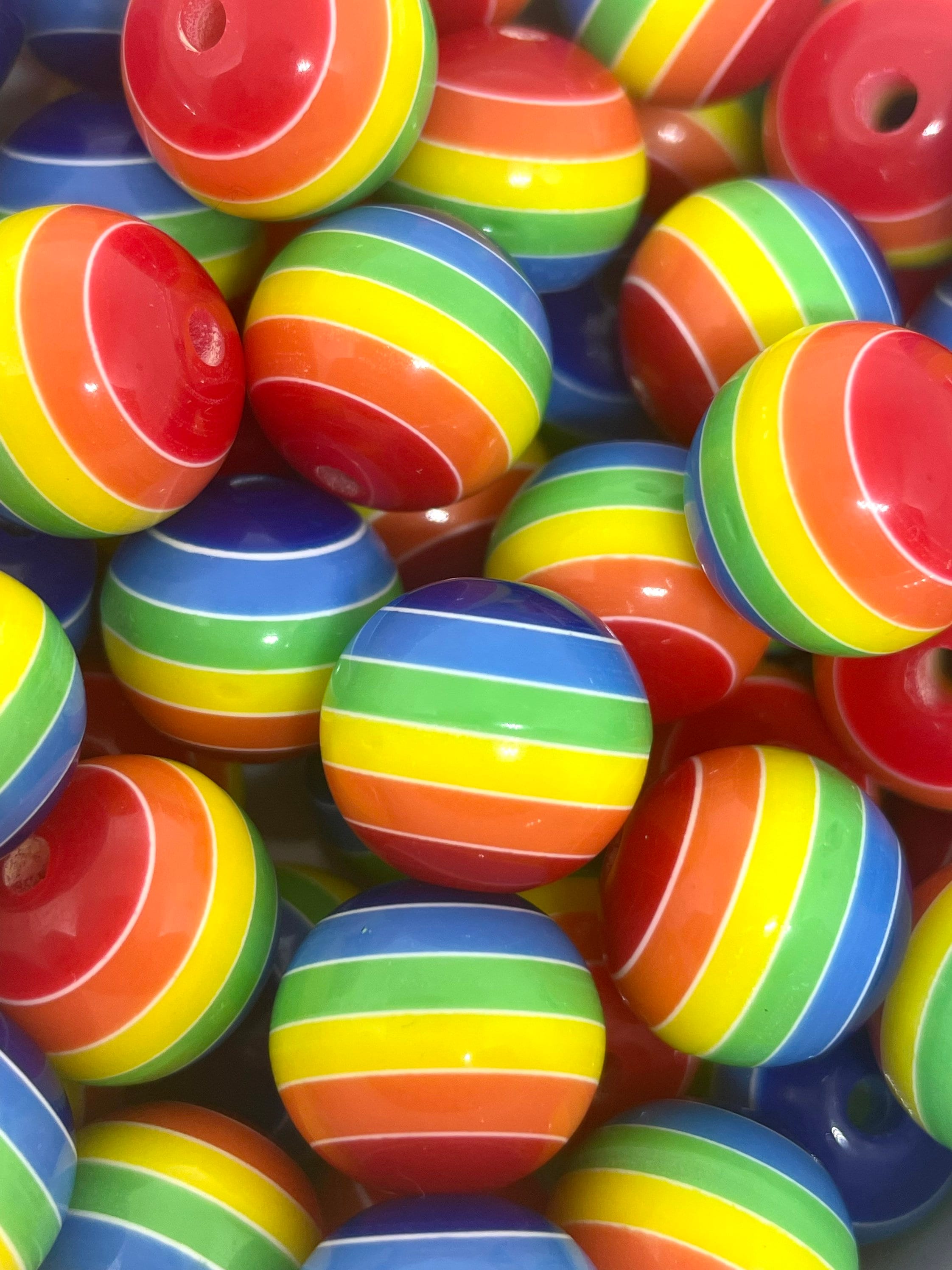 16mm Chunky Rainbow Beads