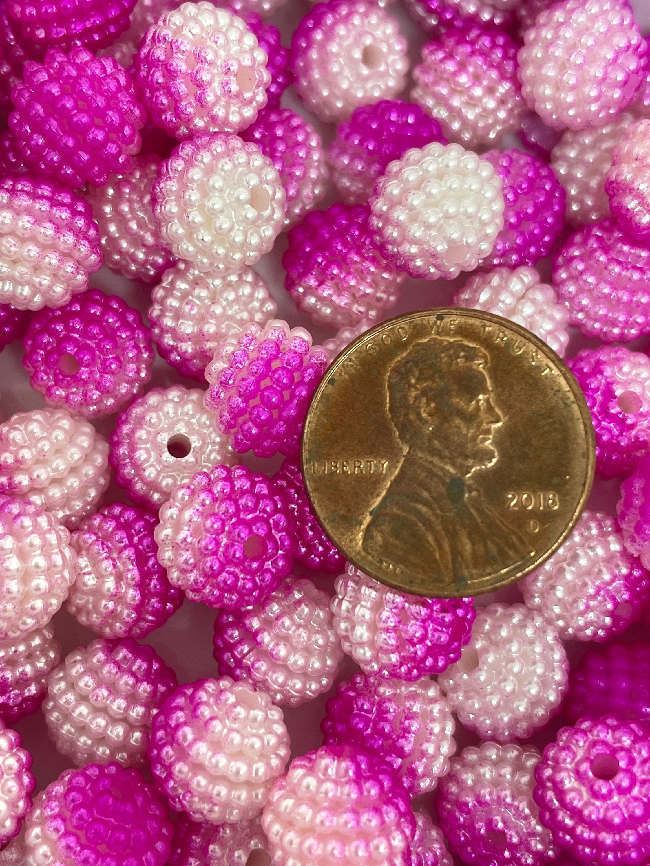Vanilla Raspberry Beads, Raspberry Beads, Spacer Beads
