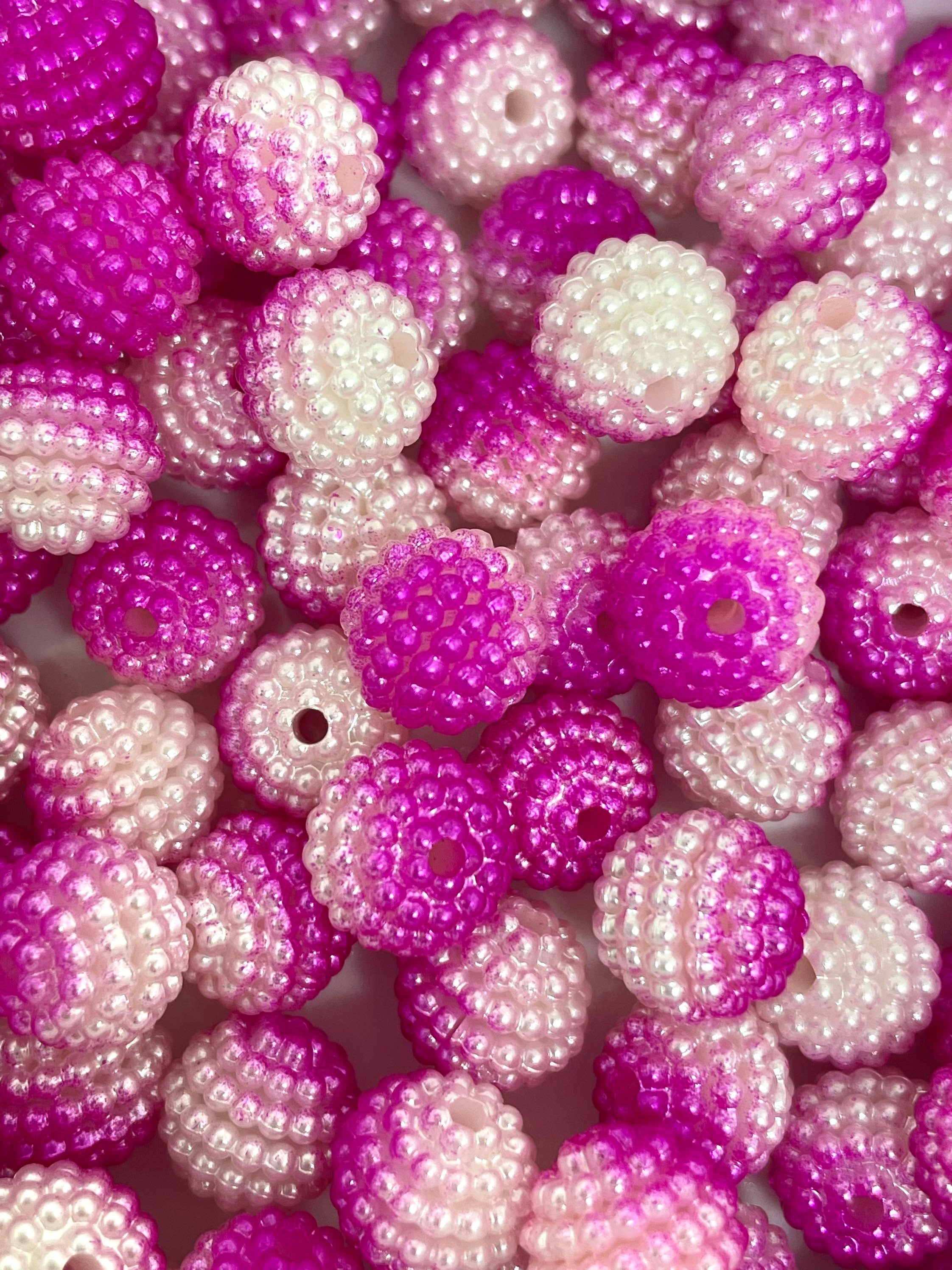 Vanilla Raspberry Beads, Raspberry Beads, Spacer Beads