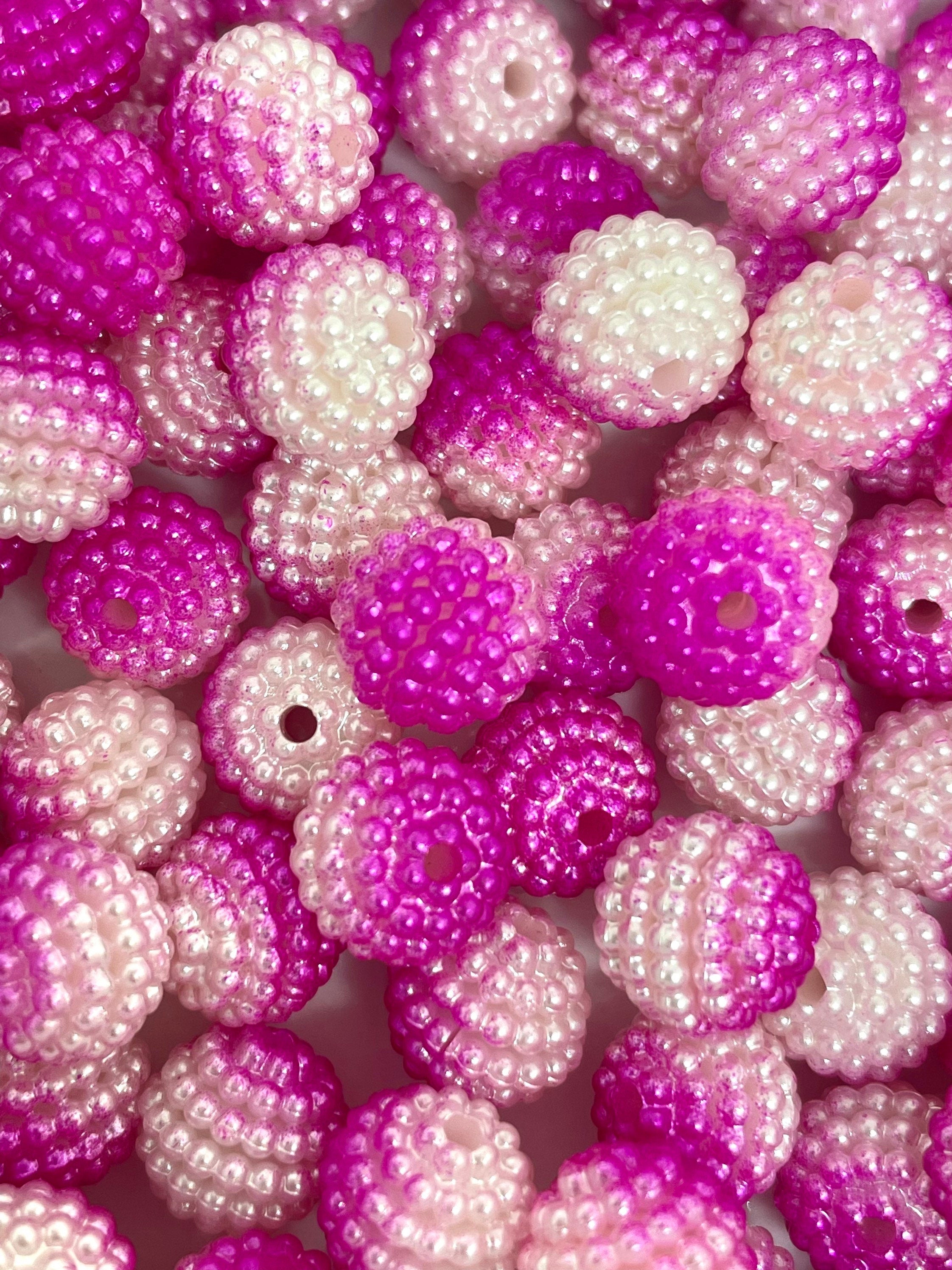 Vanilla Raspberry Beads, Raspberry Beads, Spacer Beads