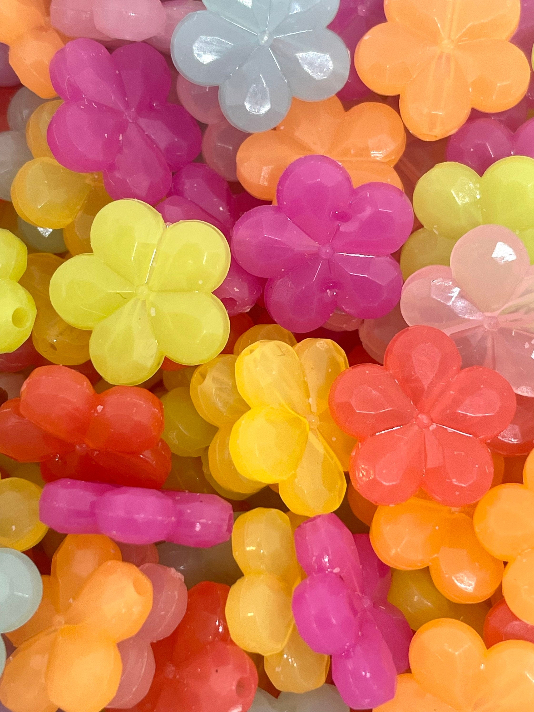 Jelly Flower Bead Soup, Milky Flower Charms, Pendants for Choker, Necklace