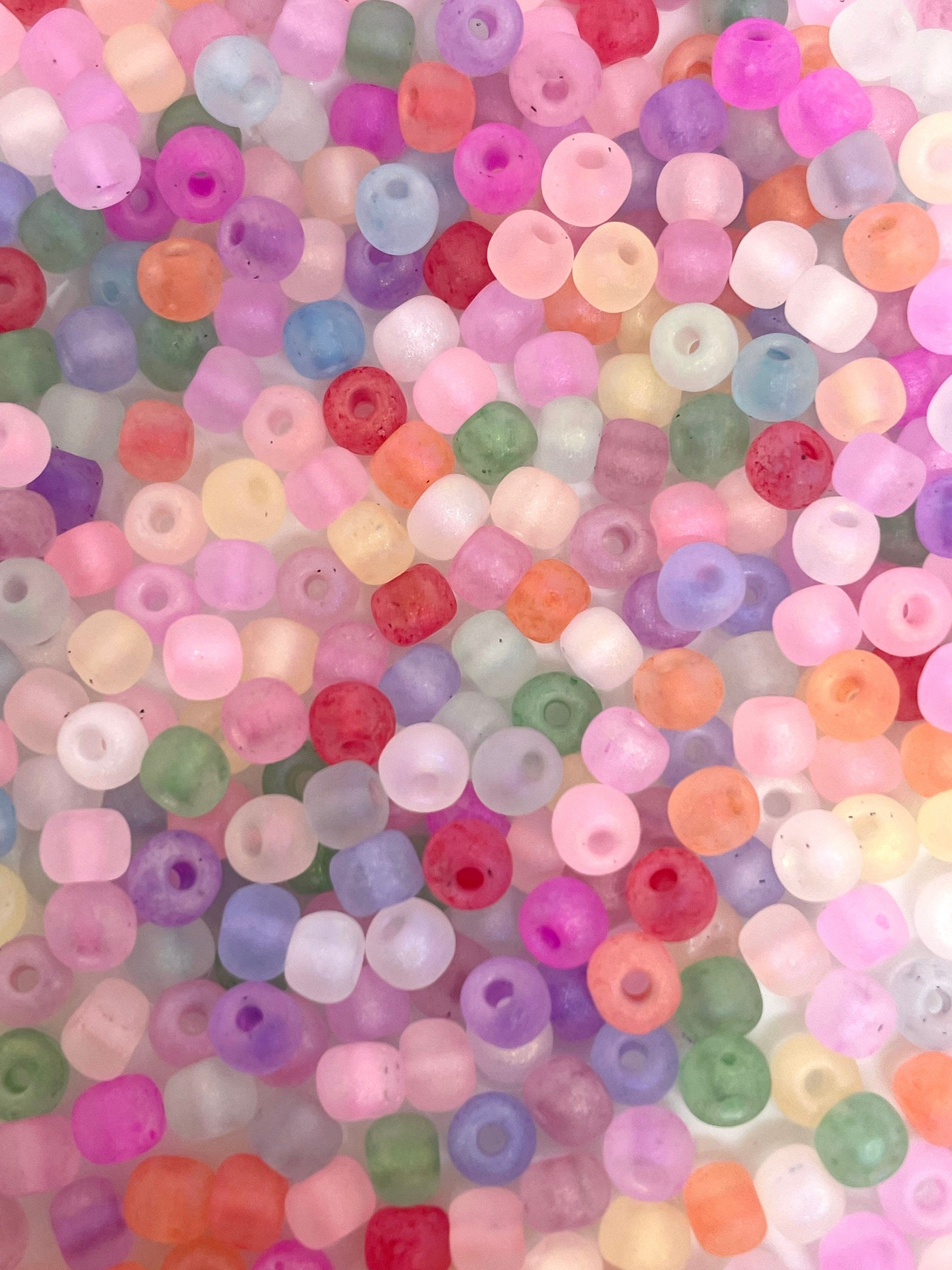 4mm Tiny Rainbow Sprinkle Seed Bead Variety