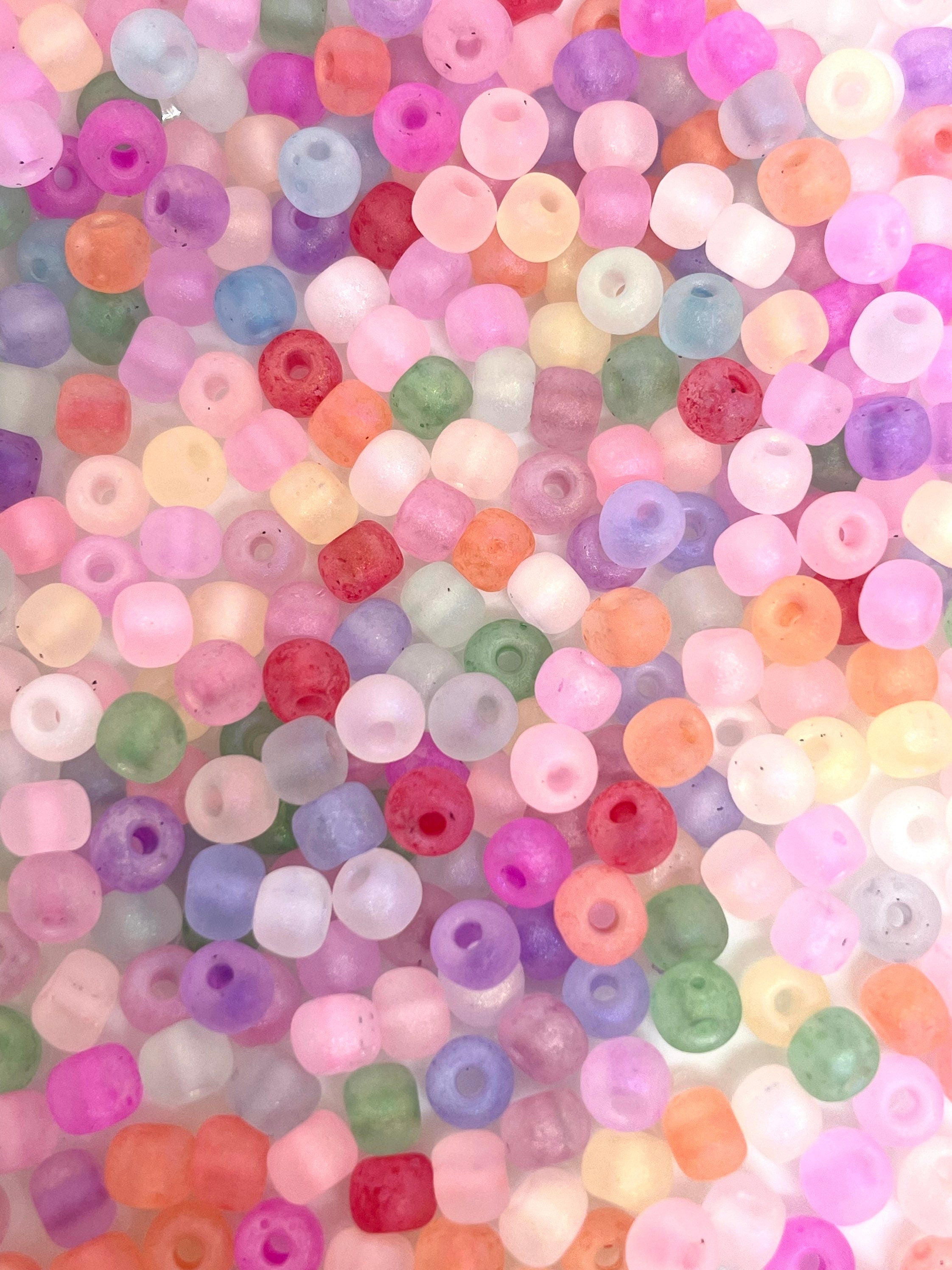 4mm Tiny Rainbow Sprinkle Seed Bead Variety