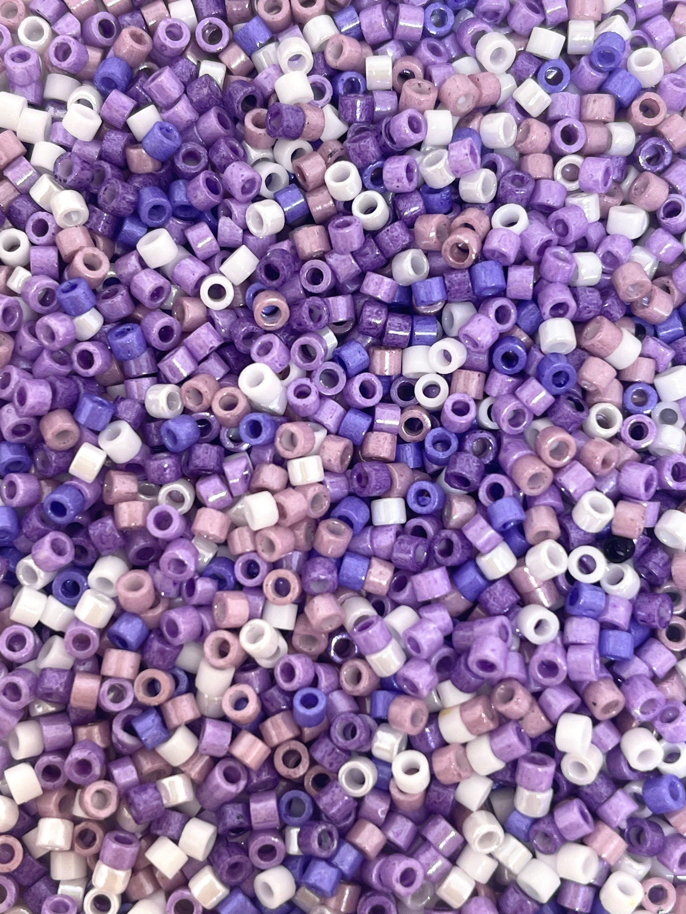 2mm Tiny Lilac Miyuki Seed Bead Assortment