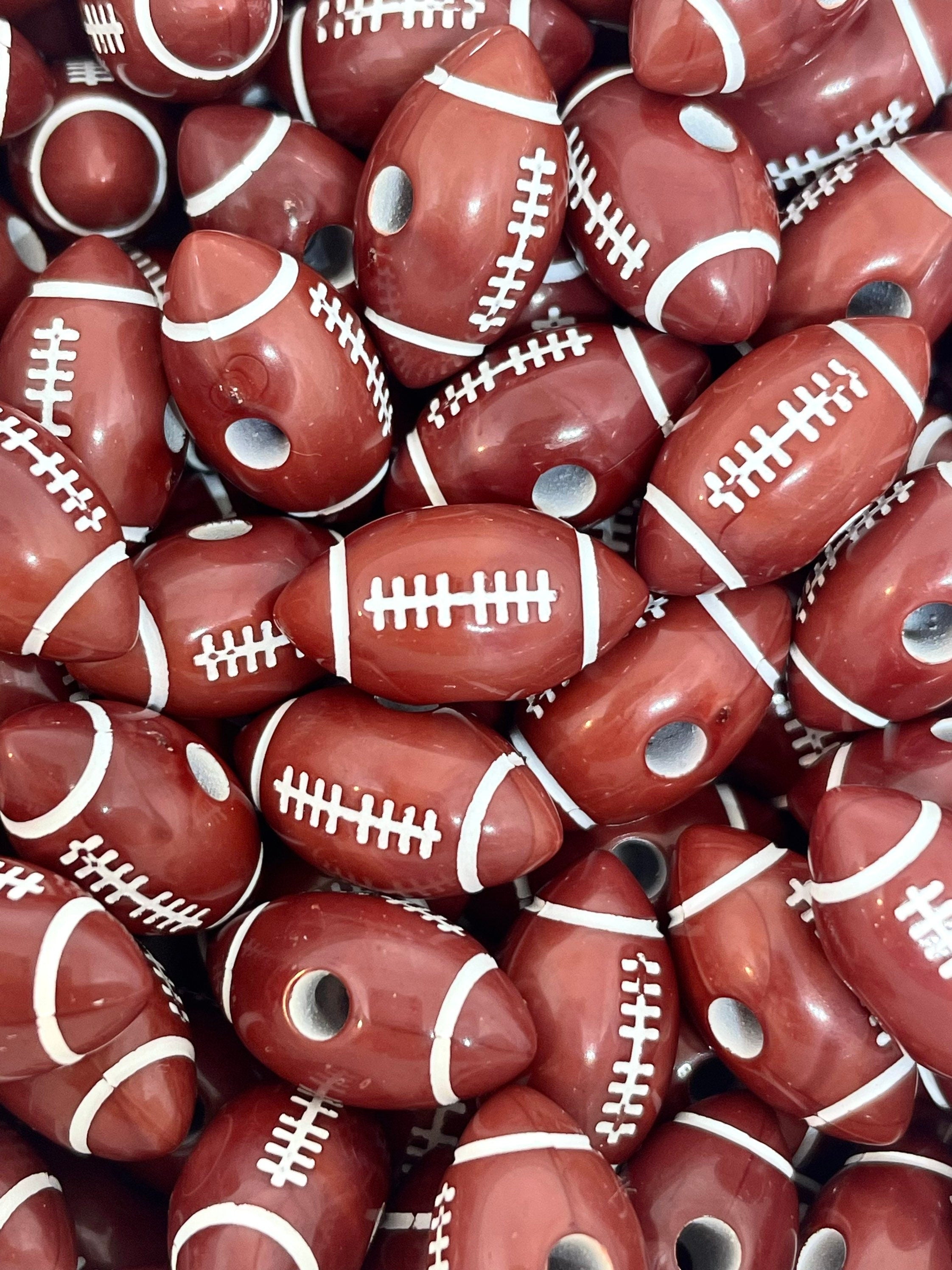 Football Beads, Foot ball Charm, Foot ball Pendant for Jewelry Making, for Keychain, for Lanyard, Team Spirit Beads, Sports Charm