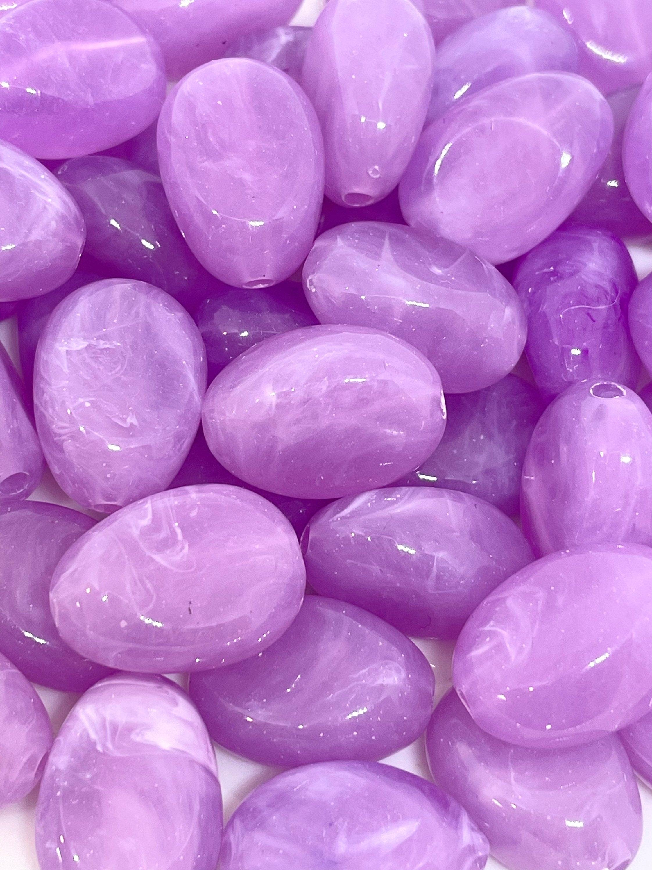 Purple Rock Beads, Light Purple Stone for Necklace, Pendant