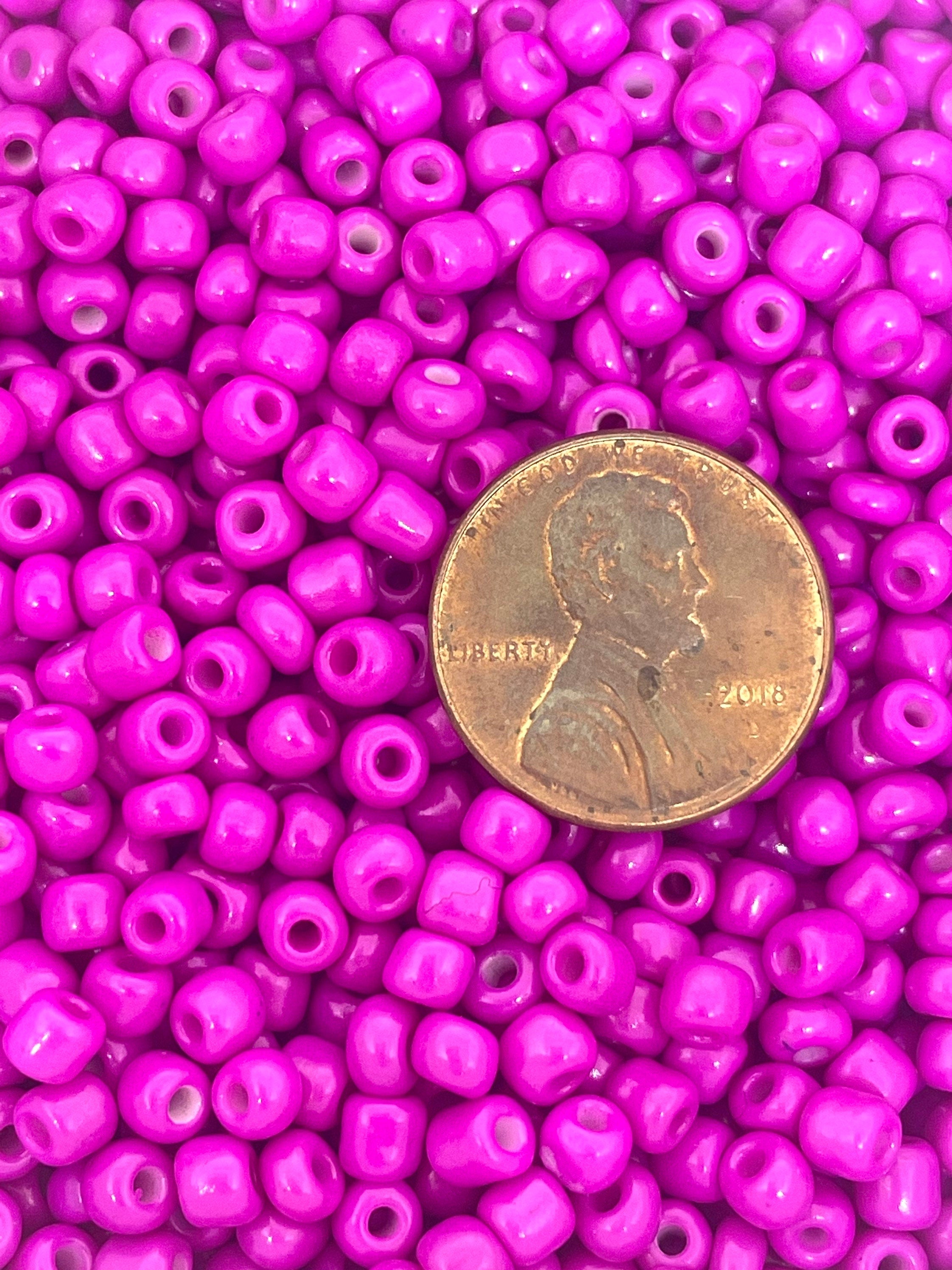 4mm Bright Pink Magenta Seed Beads