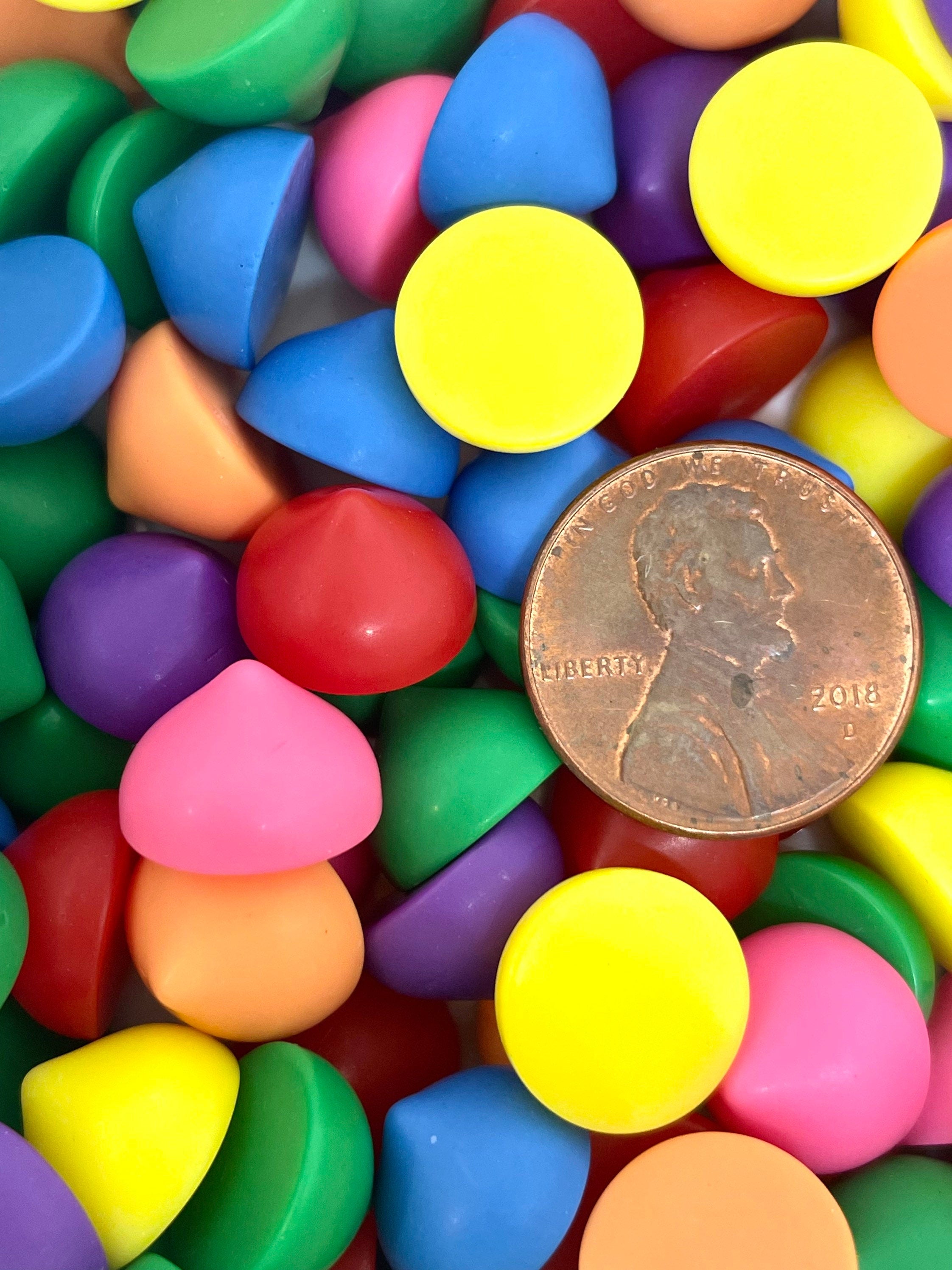 Fake Bright Rainbow Chocolate Chip Decorations for Slime, Slime Mixers, Mix-Ins, Toppings