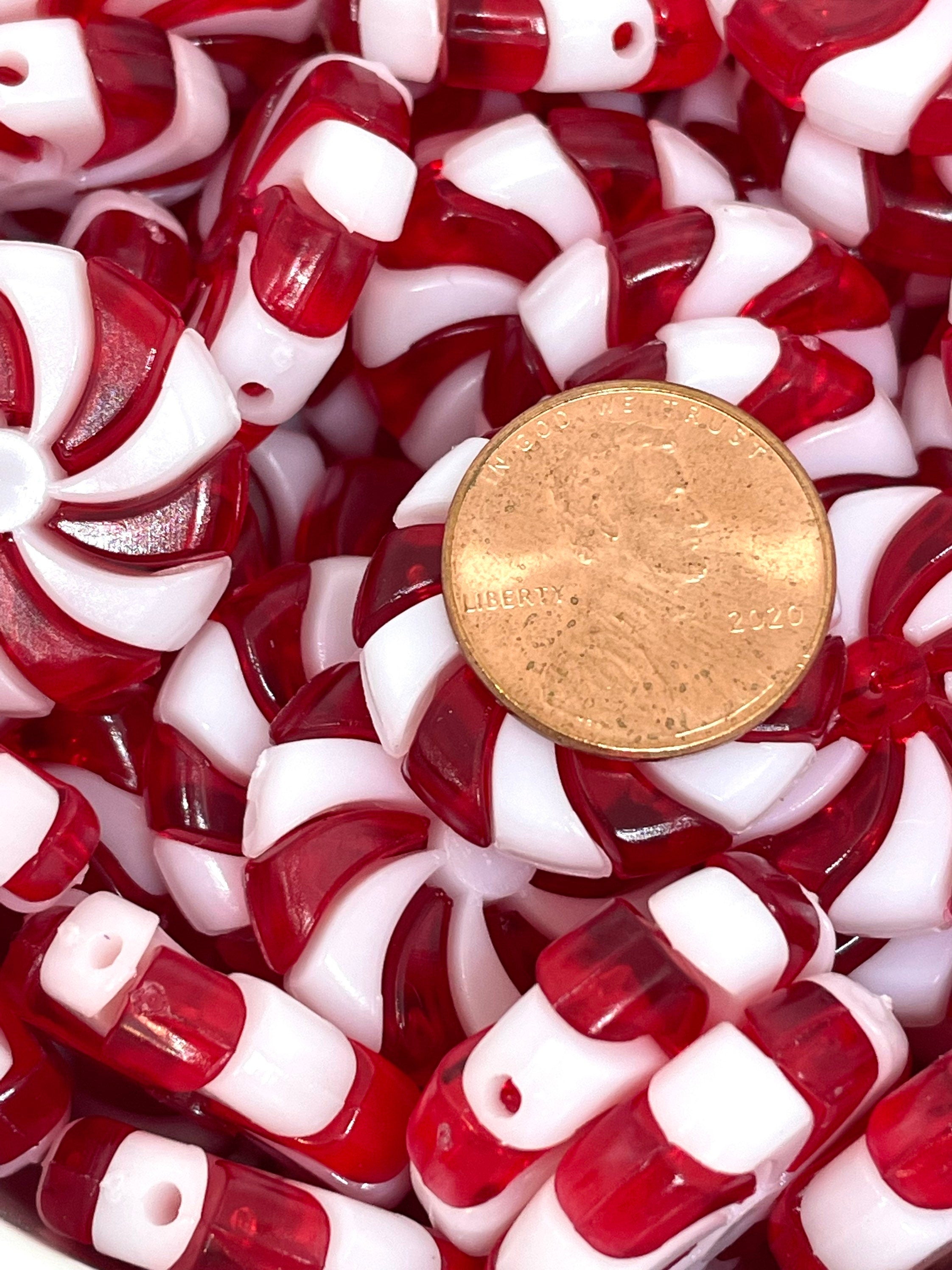Cute Peppermint Cabochons, Resin, Christmas Decoden, Fake Food, Candy Candy Cane Themed