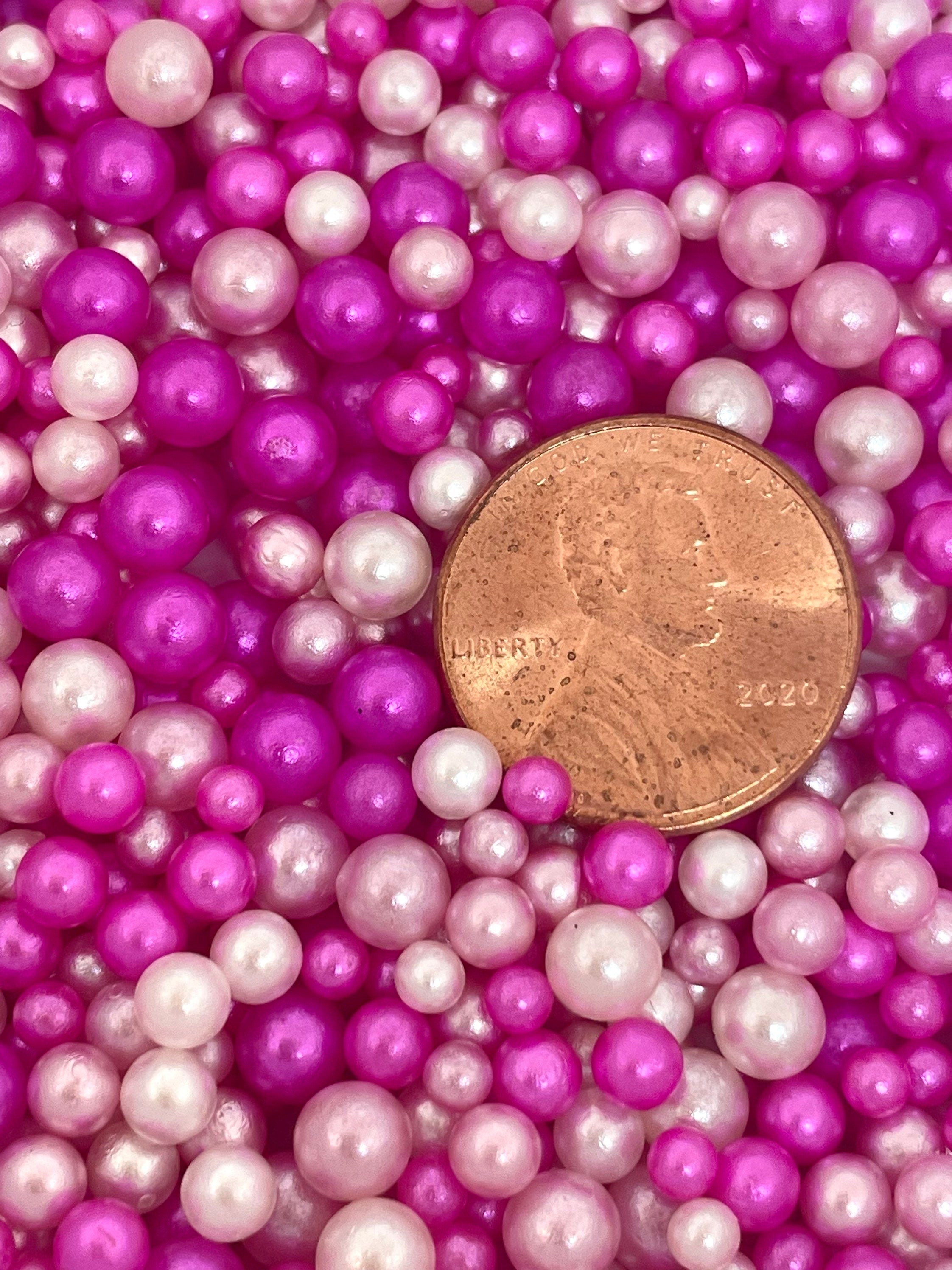 Magenta Pink Mix of Fake Sprinkles for Slime, Slime Add Ins, Slime Supplies for Crunchy Slime