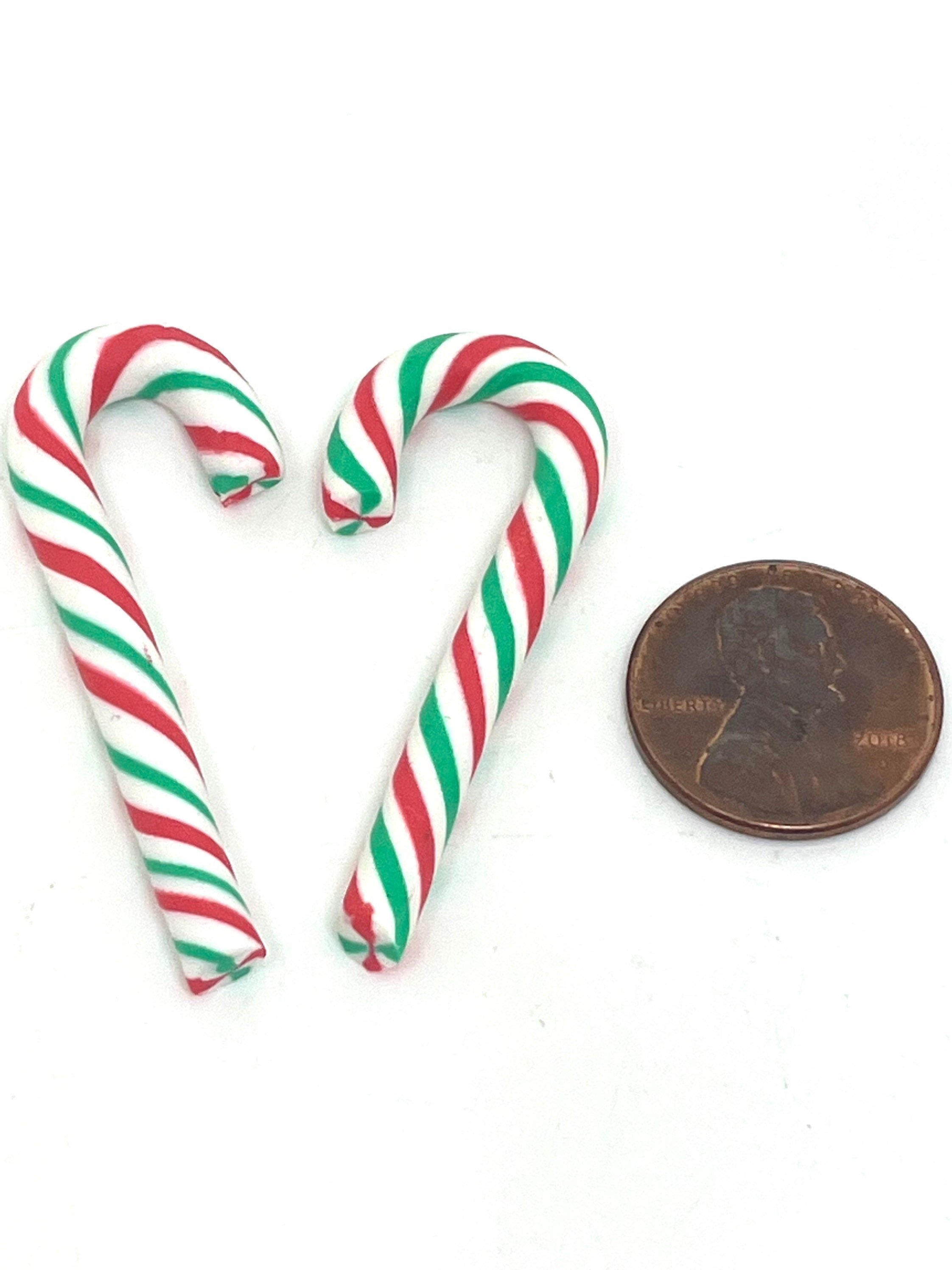 Cute Fake Candy Cane Christmas Decorations for Ornaments, Slime, Holiday Decorations, Doll Props, Sweets Cabochon, Decoden