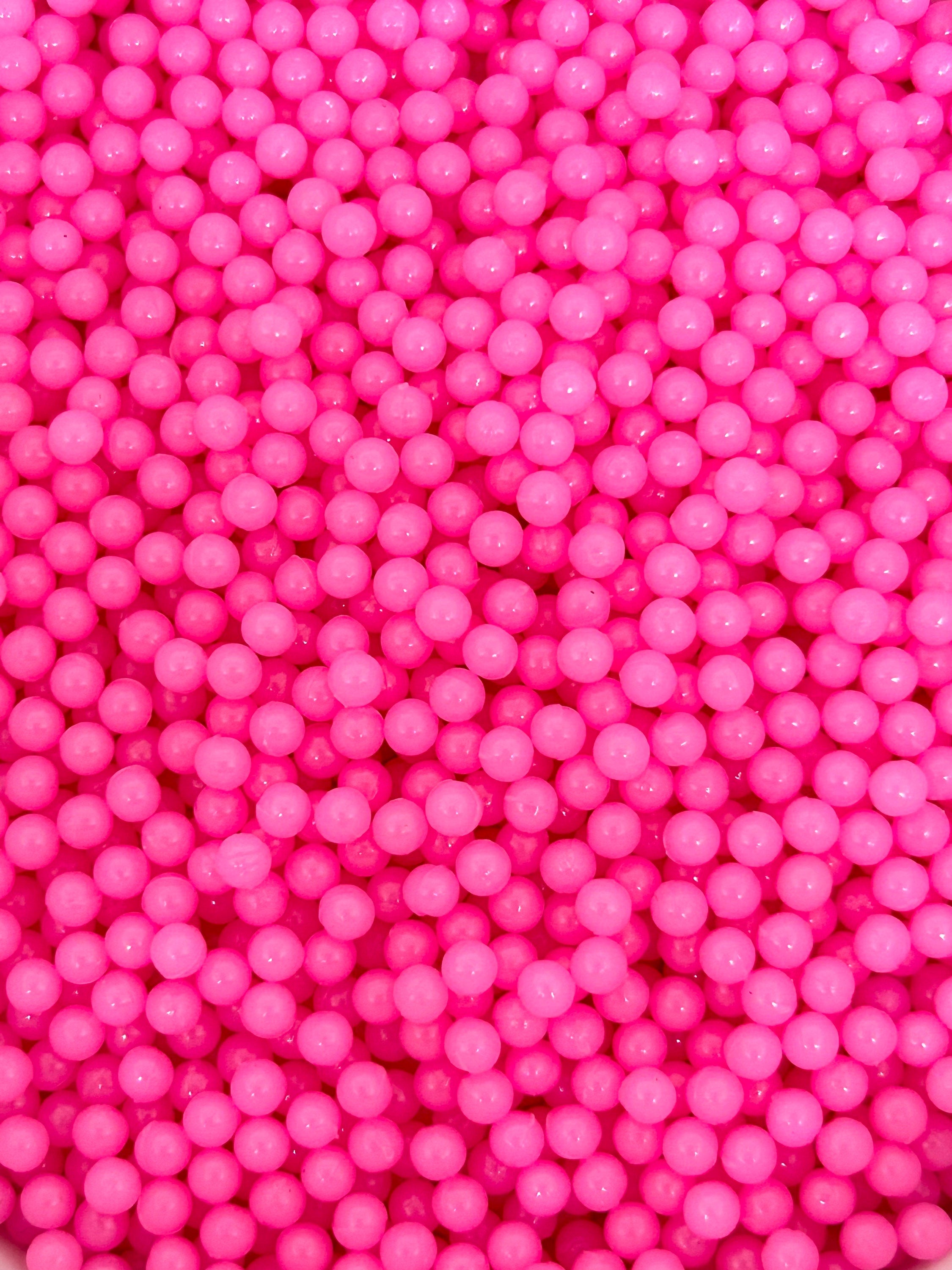 Tiny Fake Bubblegum Pink Sprinkles, Faux Sprinkles for Slime, Add-ins, Mixers, Nail Art