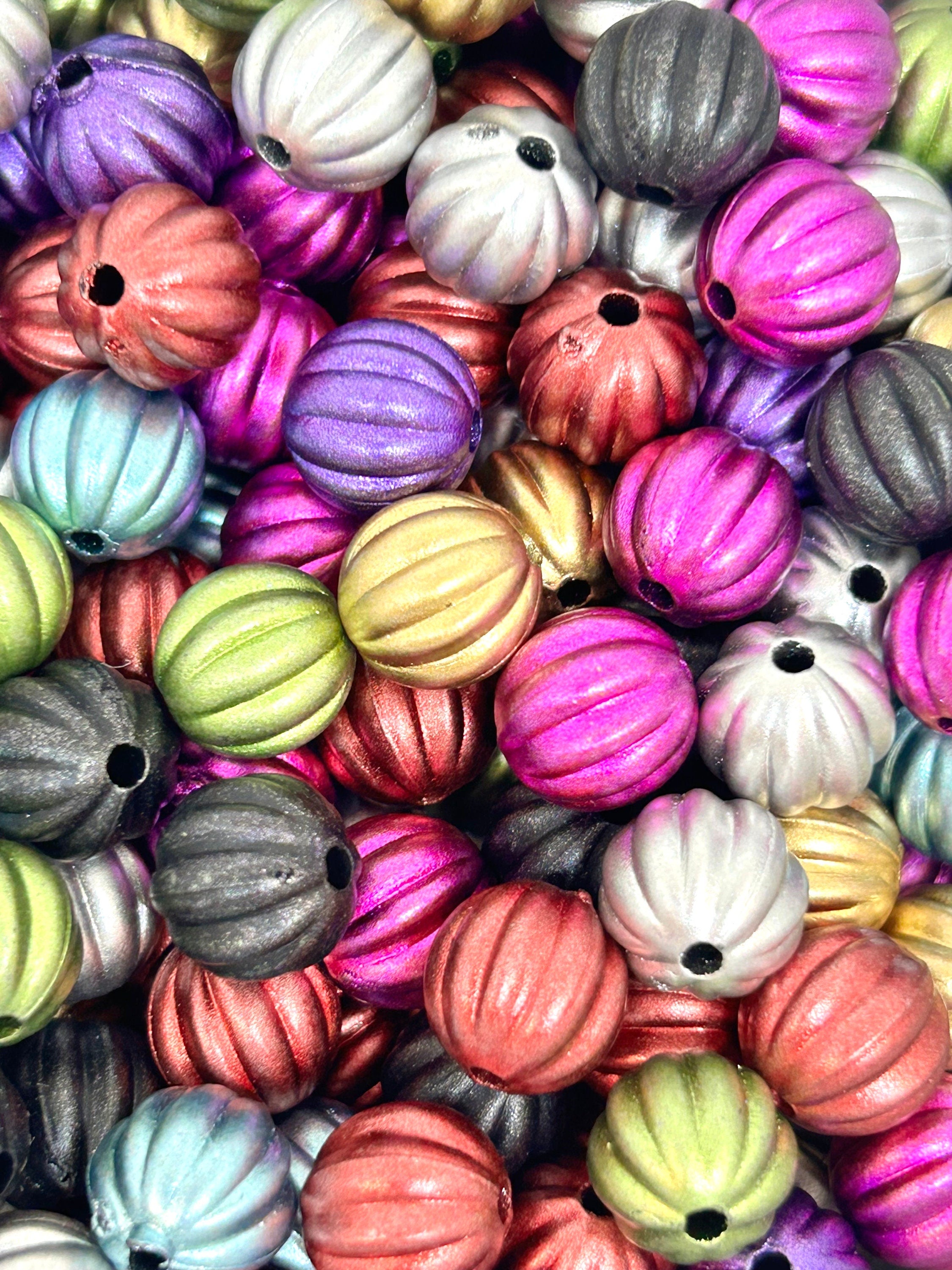 Metallic Melon Bead Mix, Assorted Beads