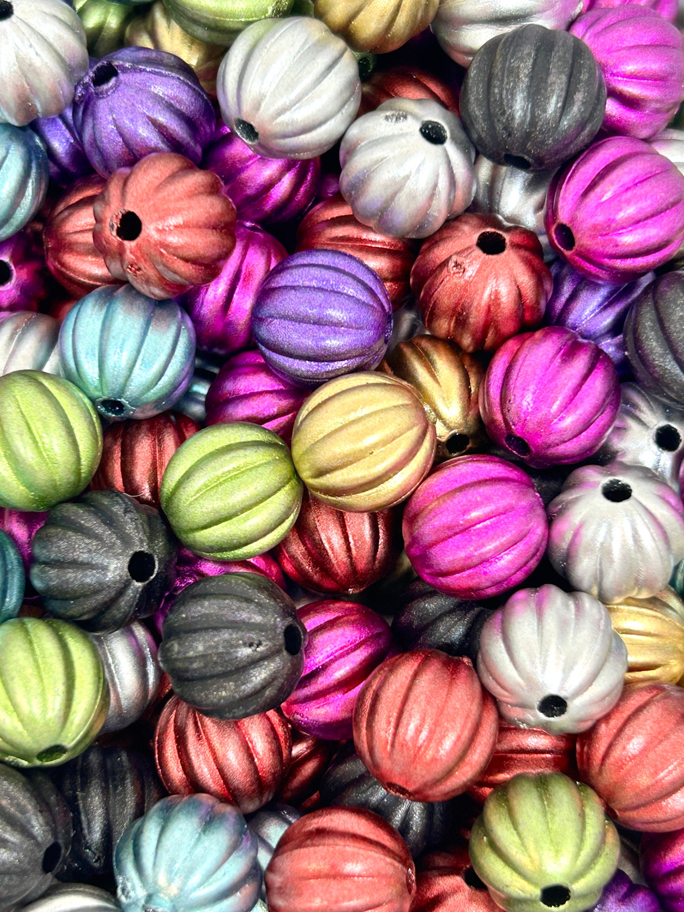 Metallic Melon Bead Mix, Assorted Beads
