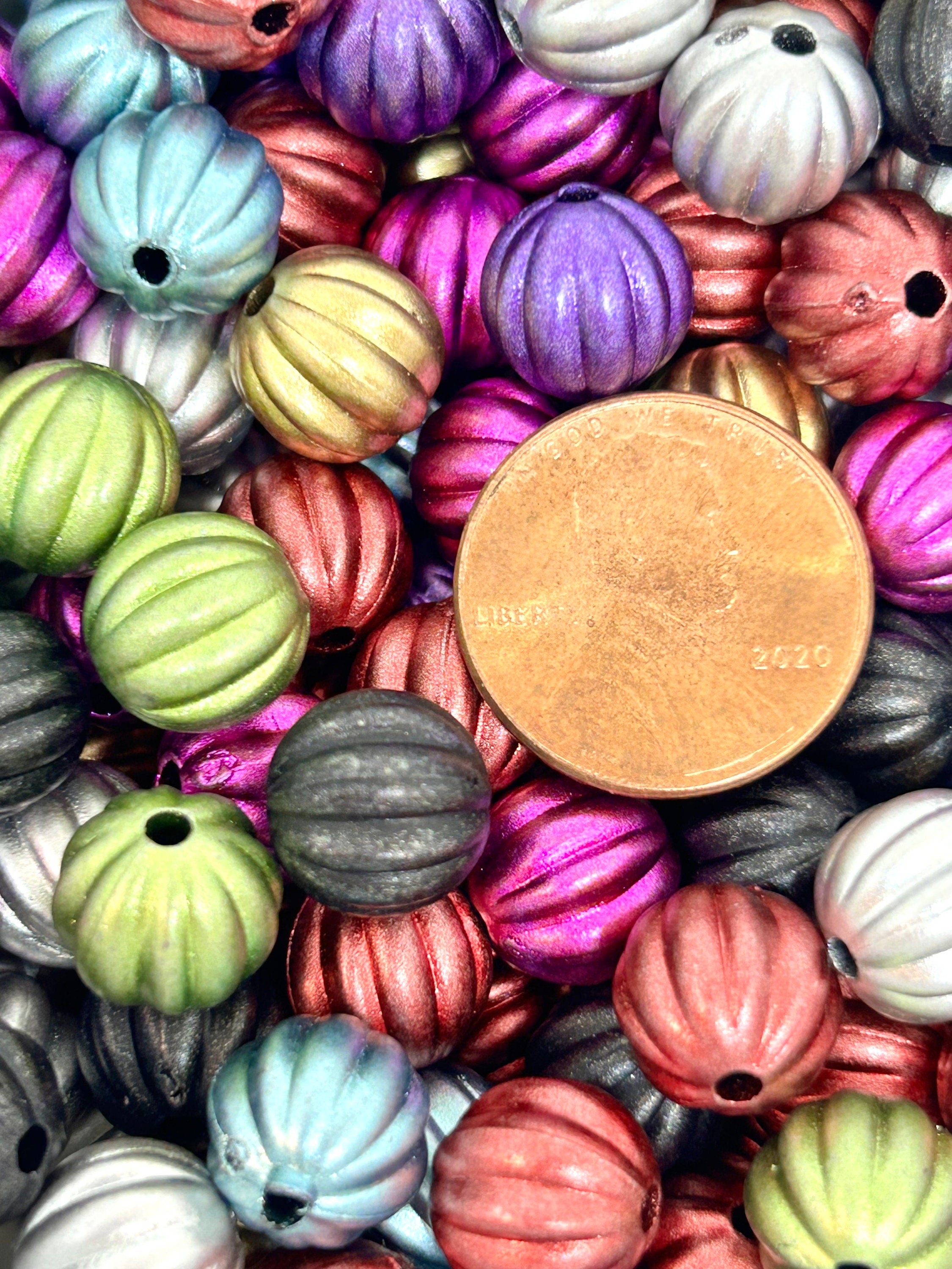 Metallic Melon Bead Mix, Assorted Beads