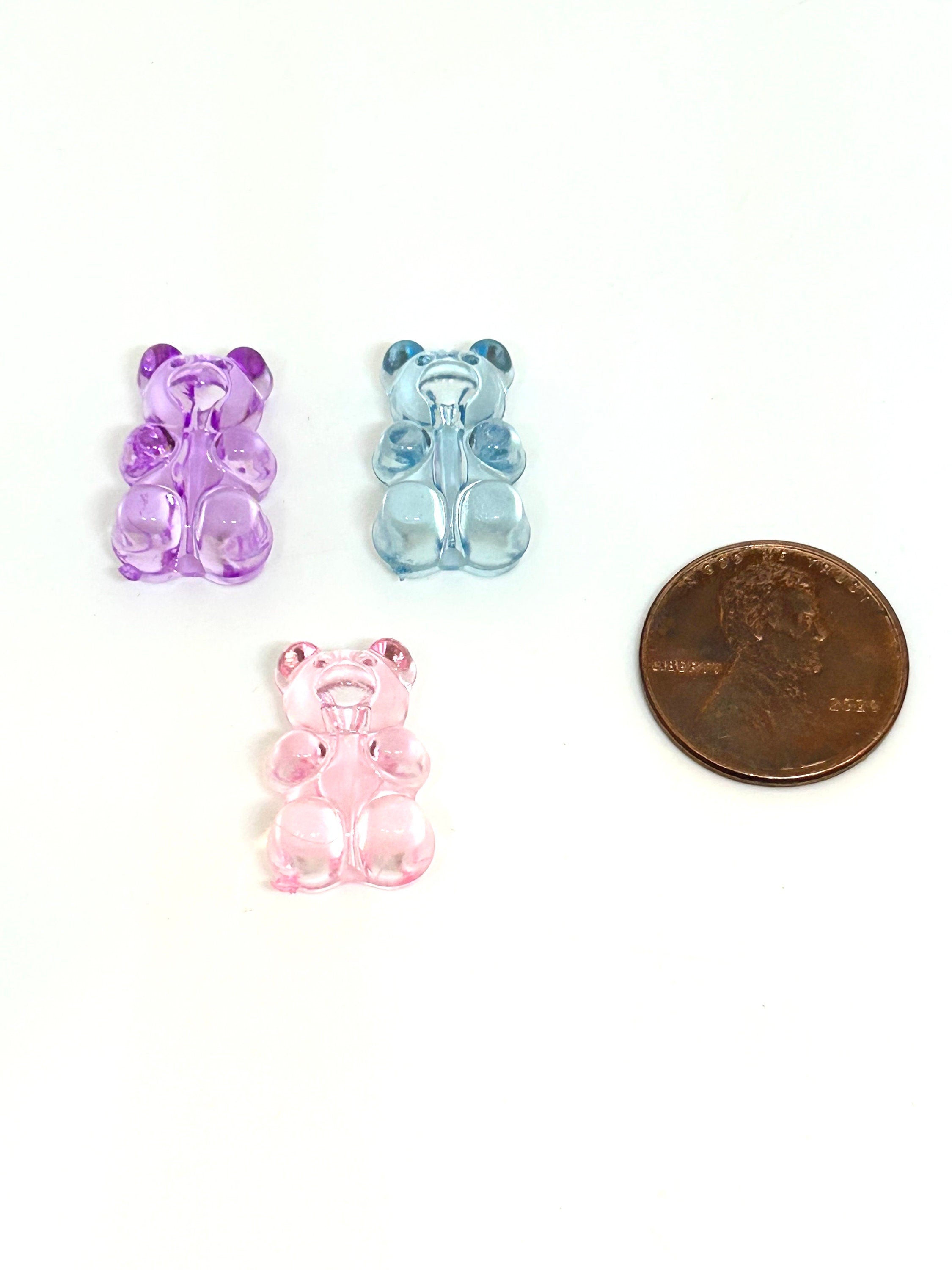 Translucent Gummy Bear Beads in Pastel Colors by Madison Beads - Playful Addition to Your Jewelry and Craft Projects