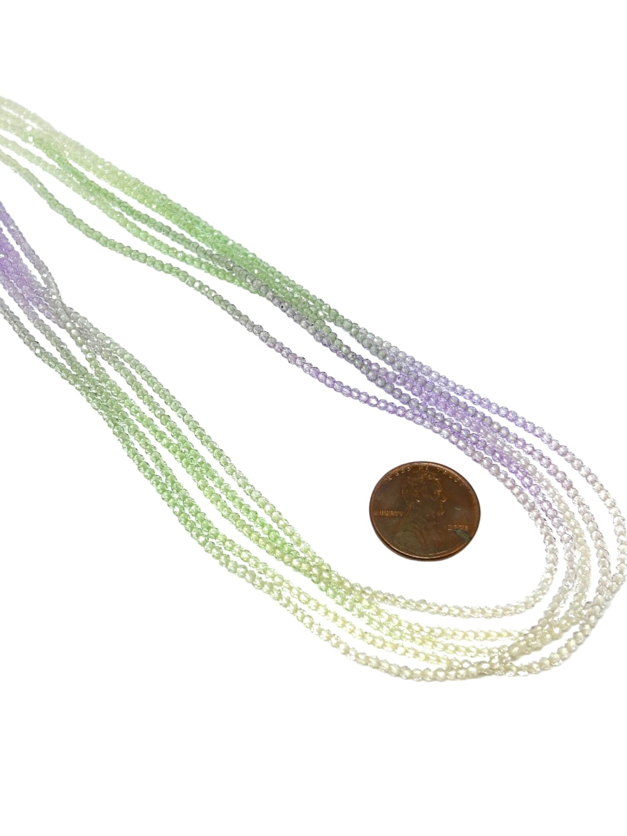 Mermaid Ombre Themed Faceted Glass 2mm Beads - Ideal for Enchanting Jewelry Designs