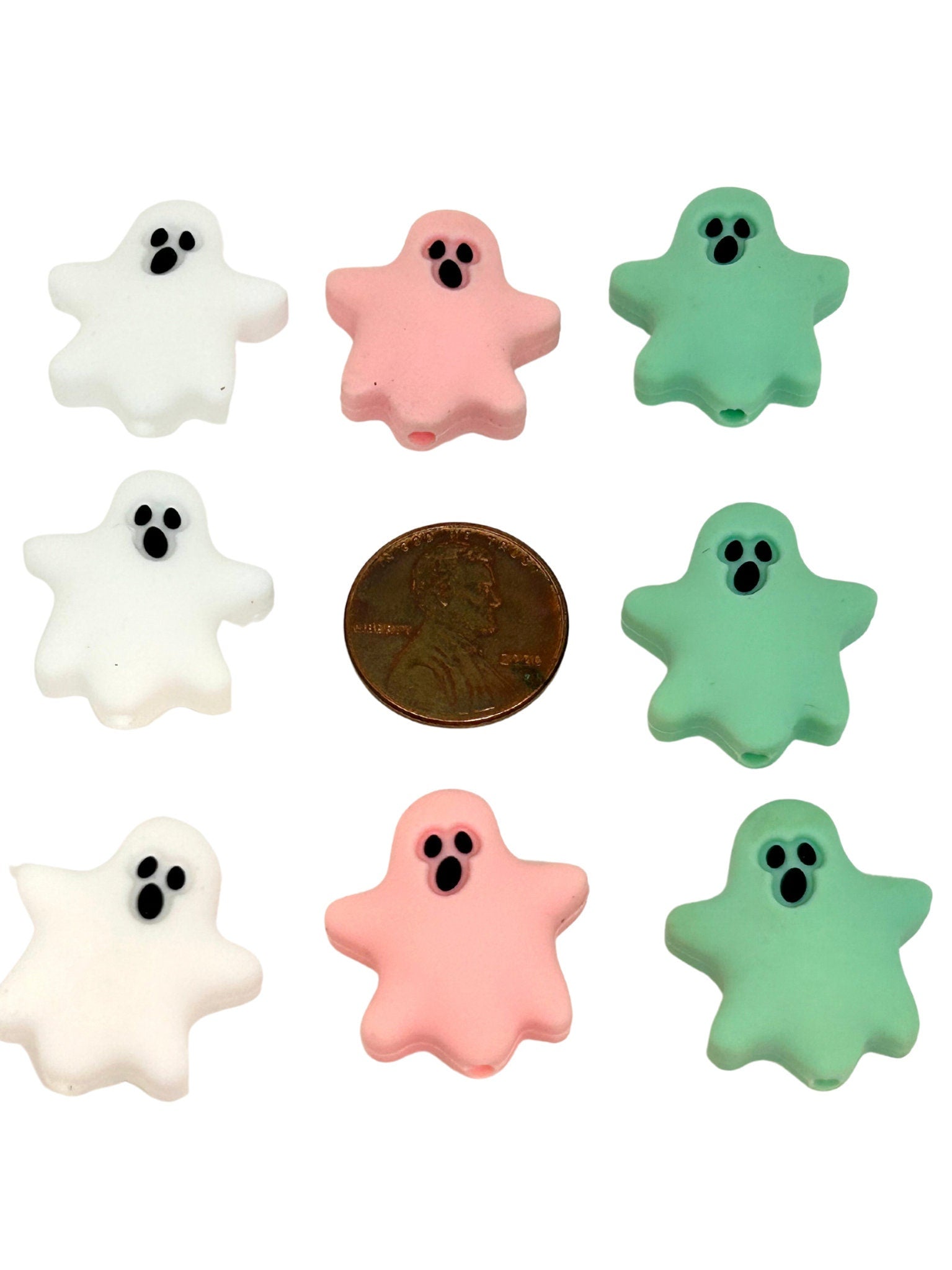 Halloween Spooky Ghost Silicone Bead Mix