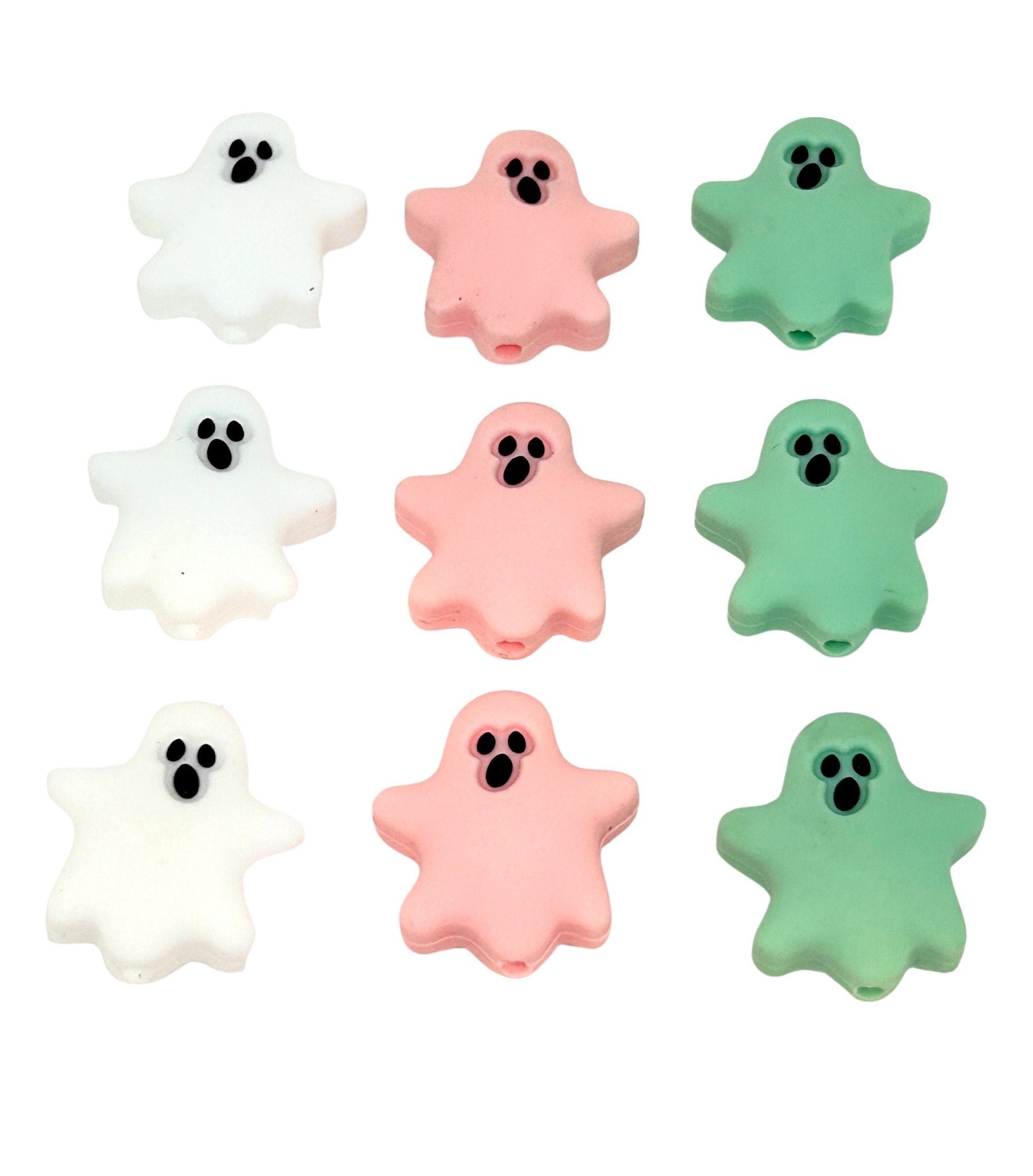 Halloween Spooky Ghost Silicone Bead Mix