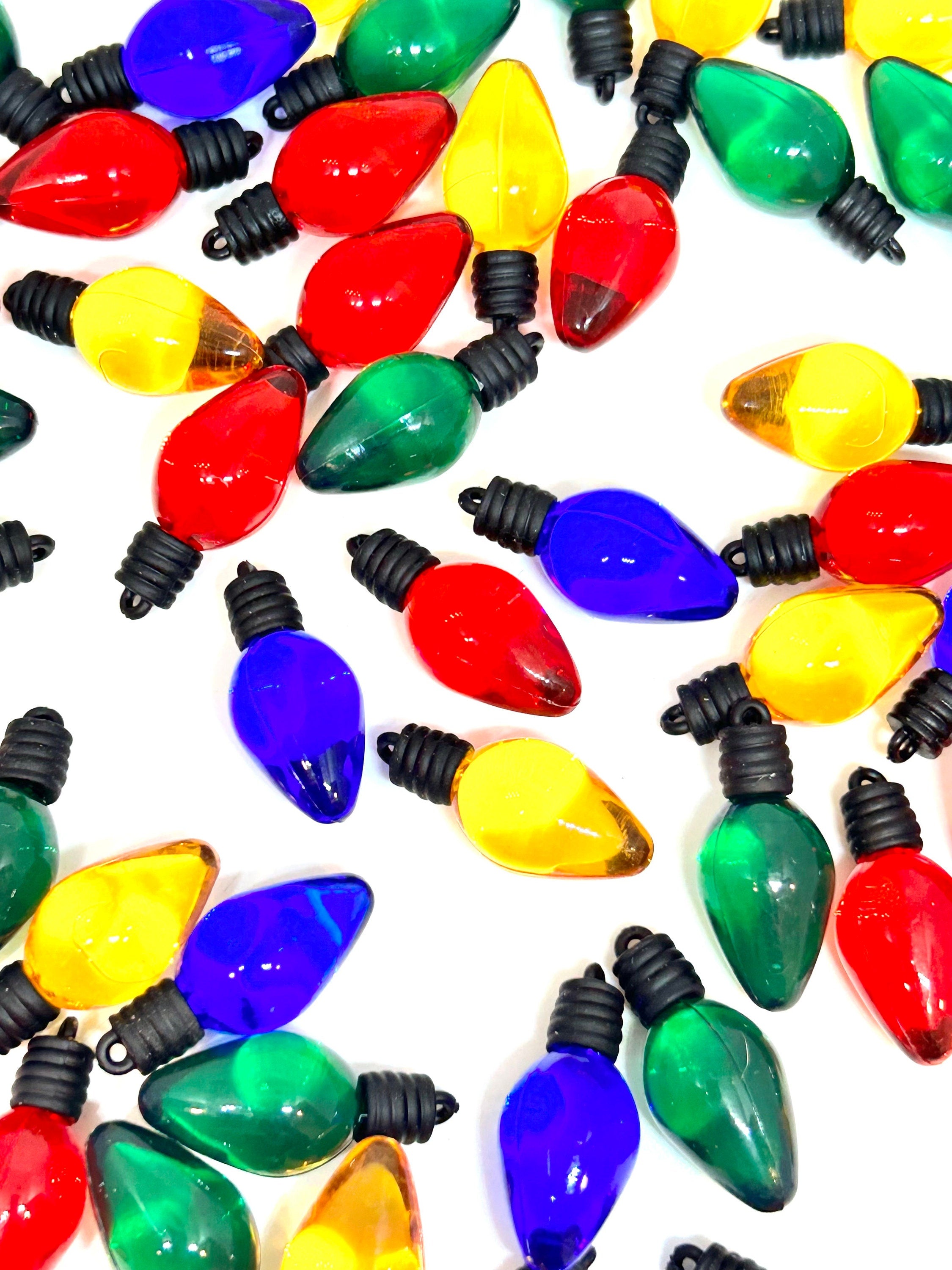 Christmas Light Bulb Charms and Pendants: Ideal for Holiday Jewelry & Decor