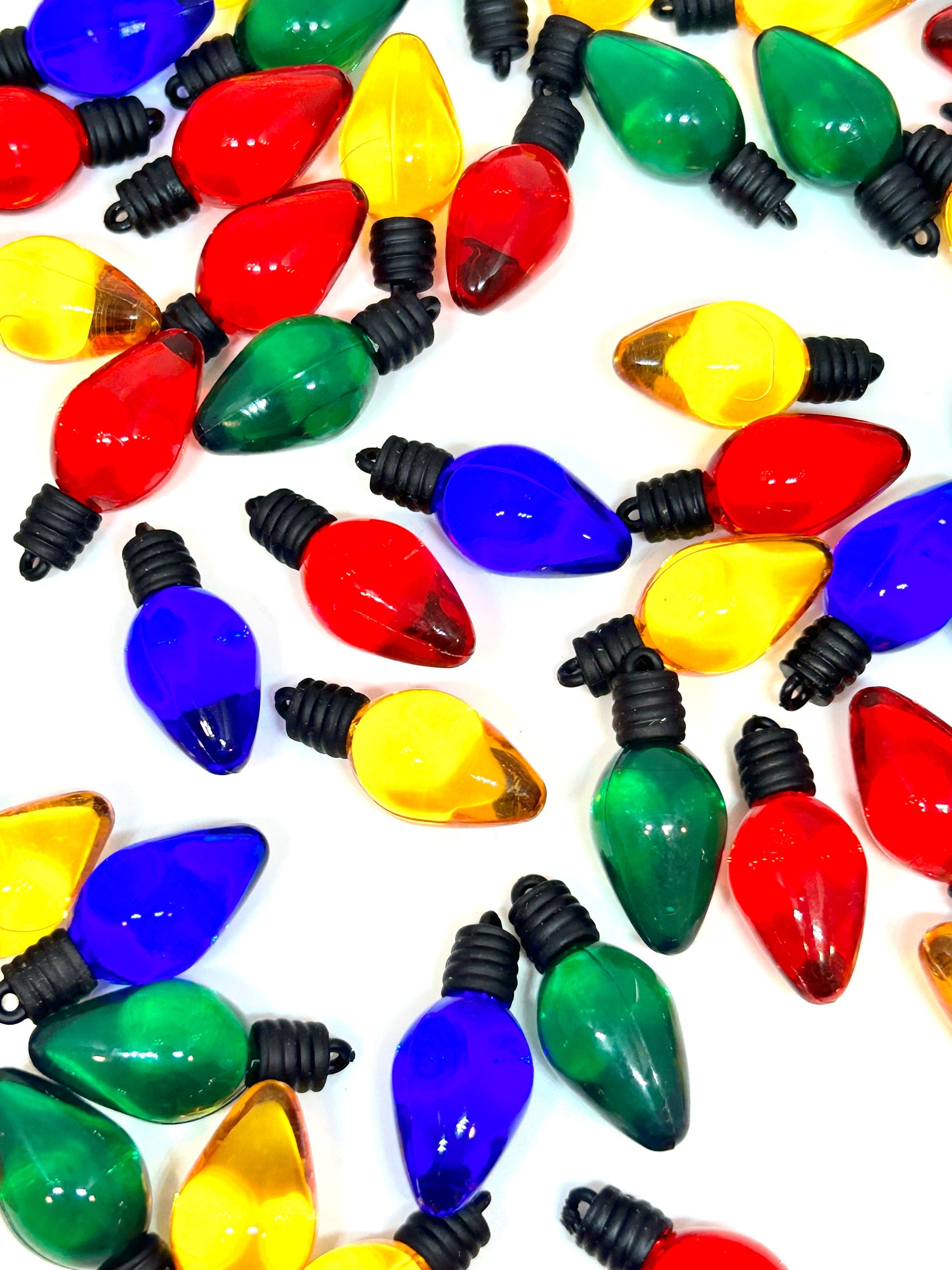 Christmas Light Bulb Charms and Pendants: Ideal for Holiday Jewelry & Decor