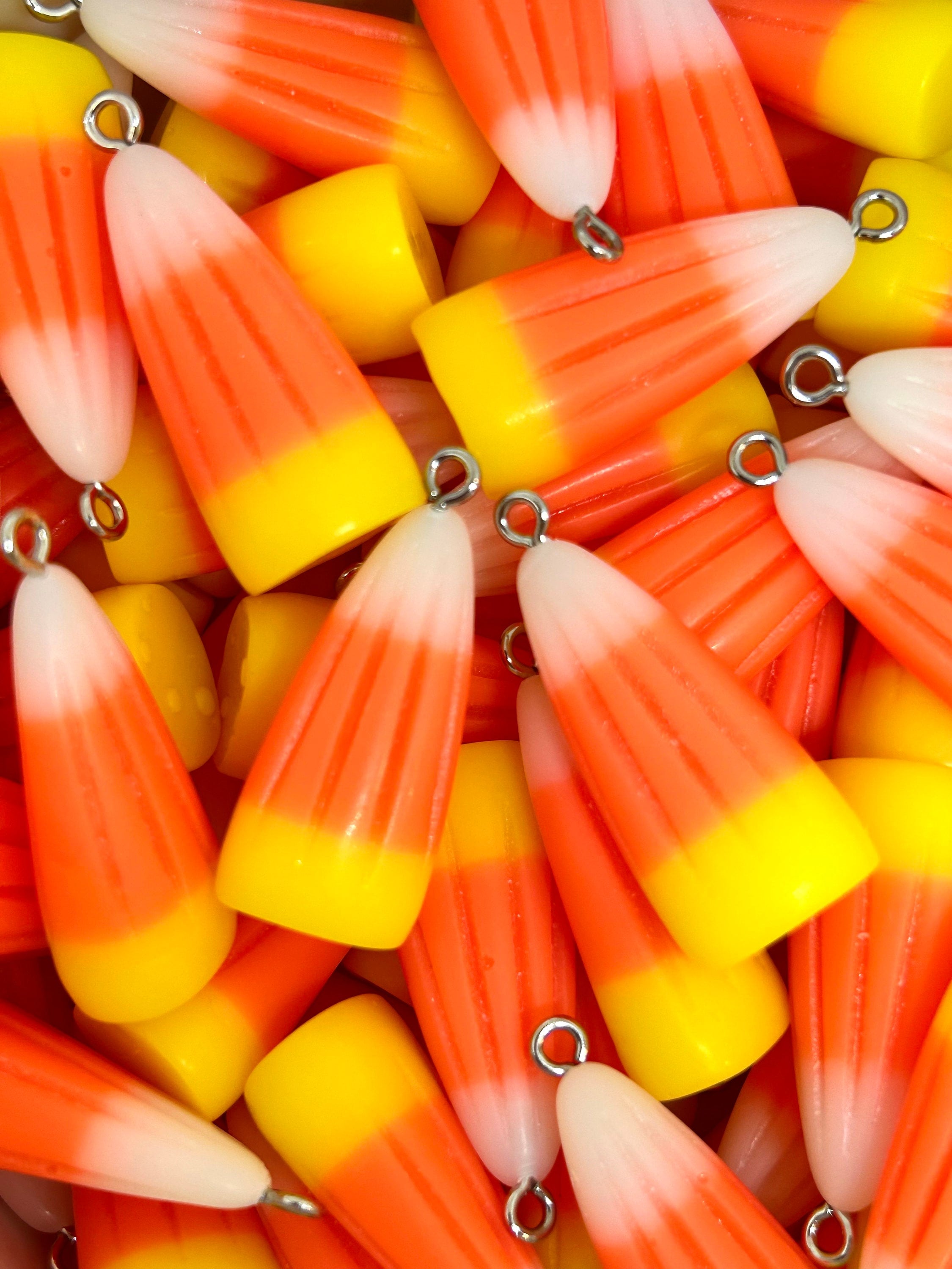 Lifesize Candy Corn Charms - Halloween Jewelry