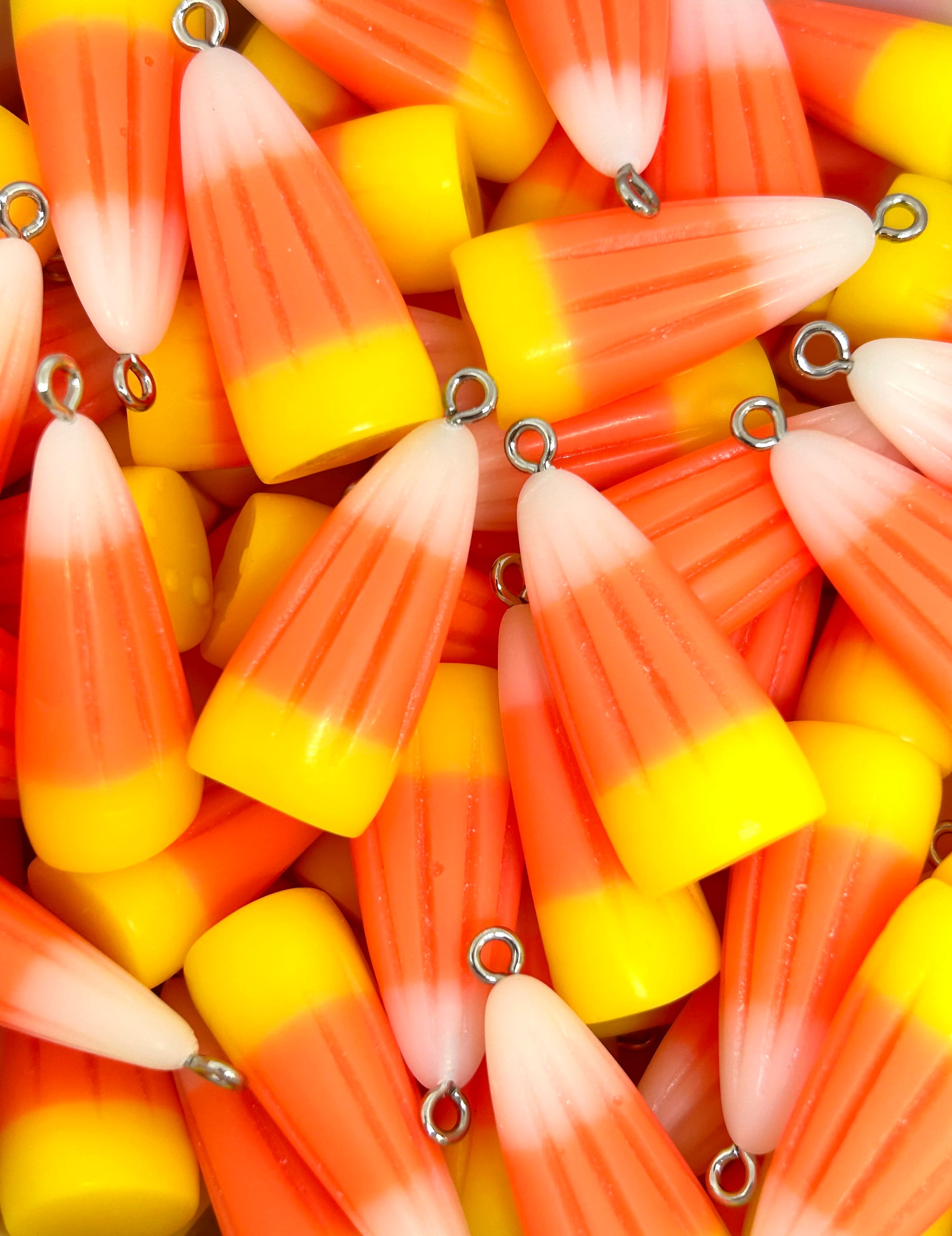 Lifesize Candy Corn Charms - Halloween Jewelry
